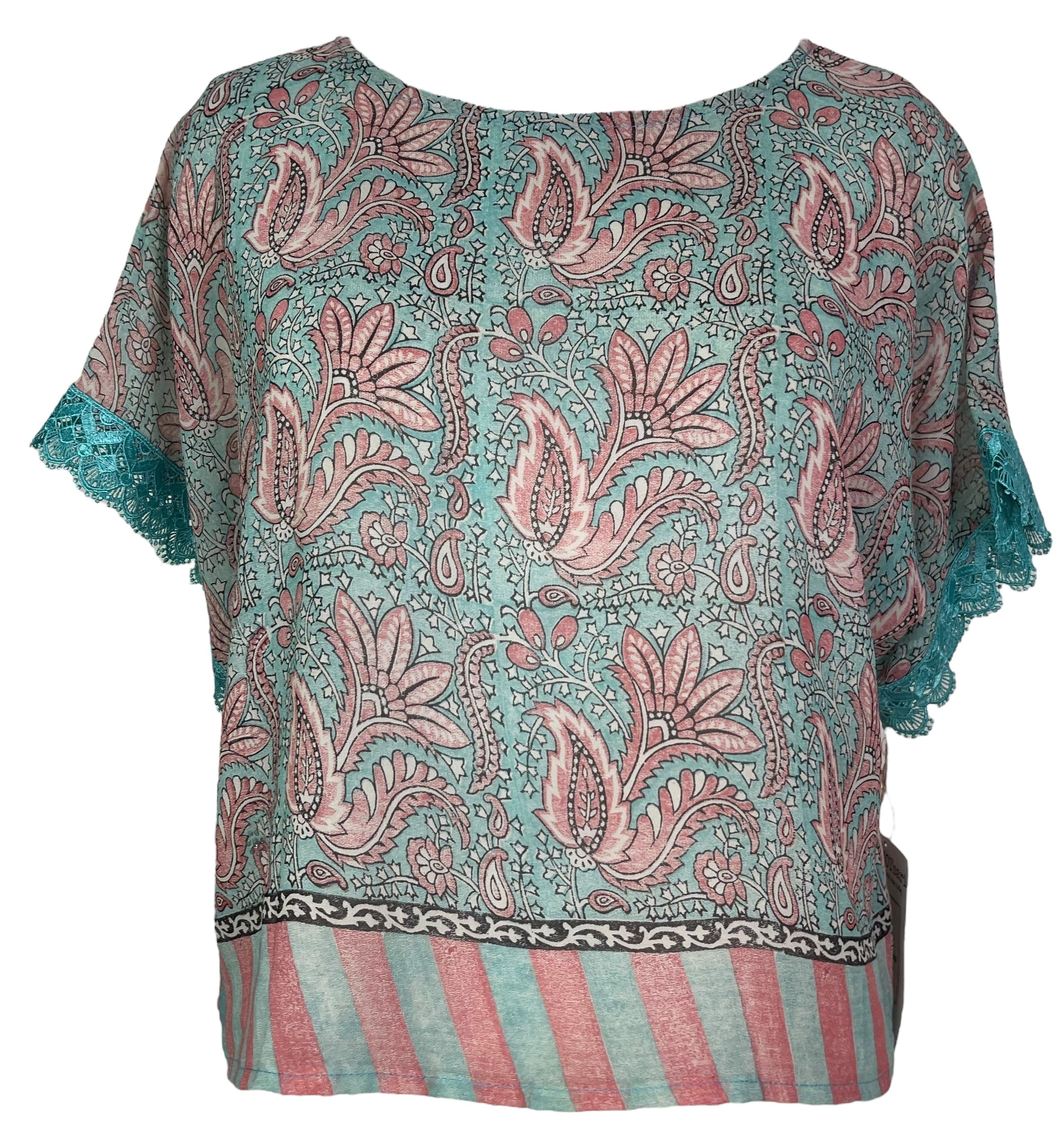 PRG7953 Sheer Avatar Pure Silk Boxy Top