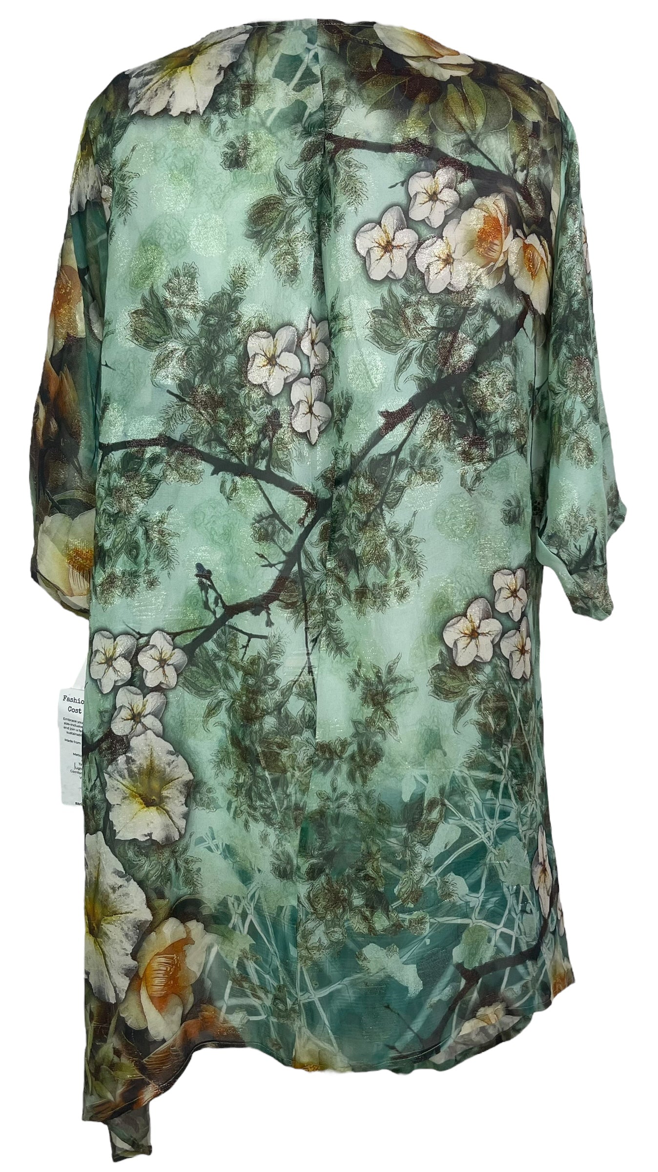PRG7963 Sheer Avatar Pure Silk Self Pocket Tunic Dress
