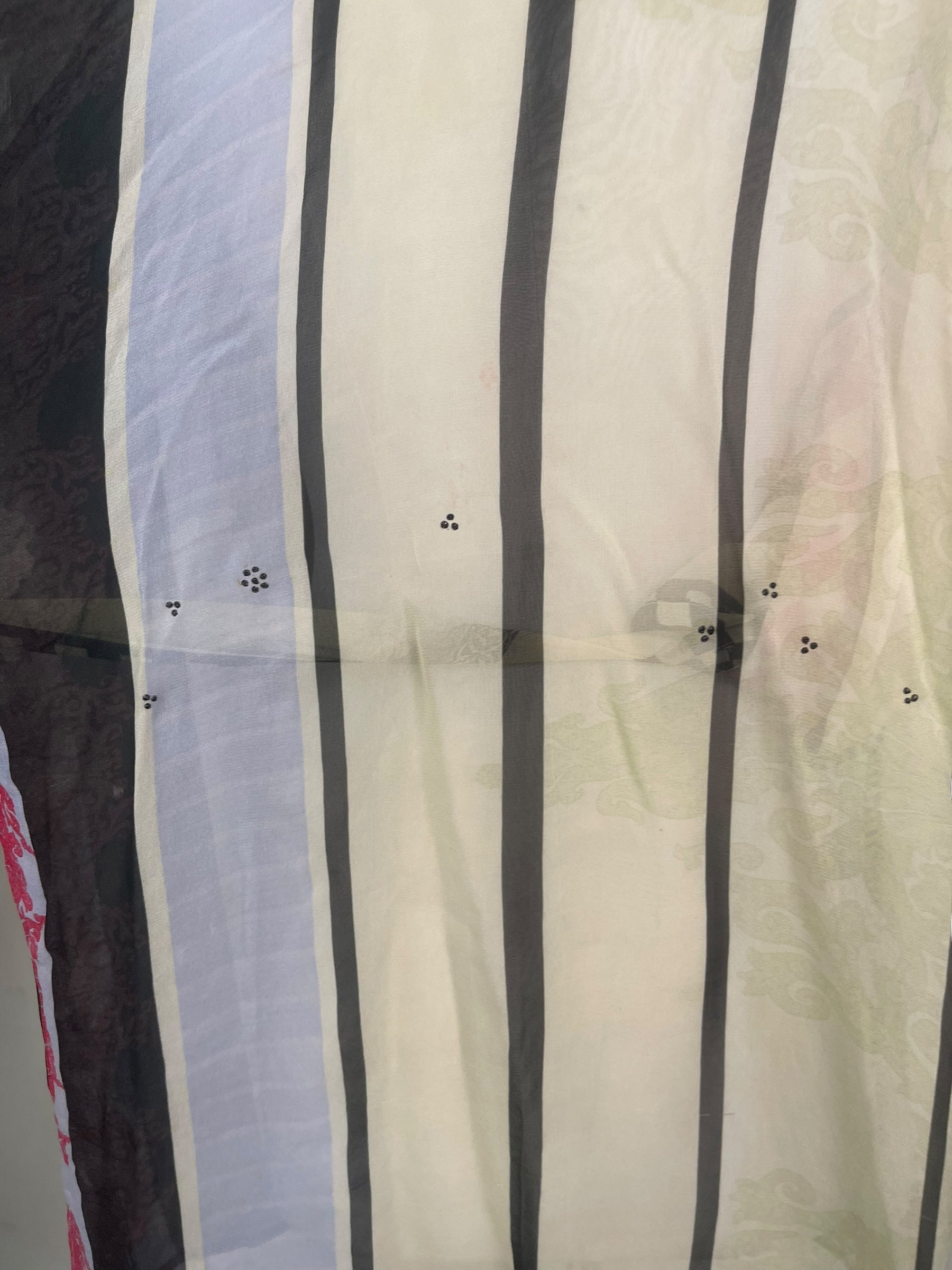 PRG8619 Sheer Wabi Sabi Pure Silk Kimono-Sleeved Jacket with Belt