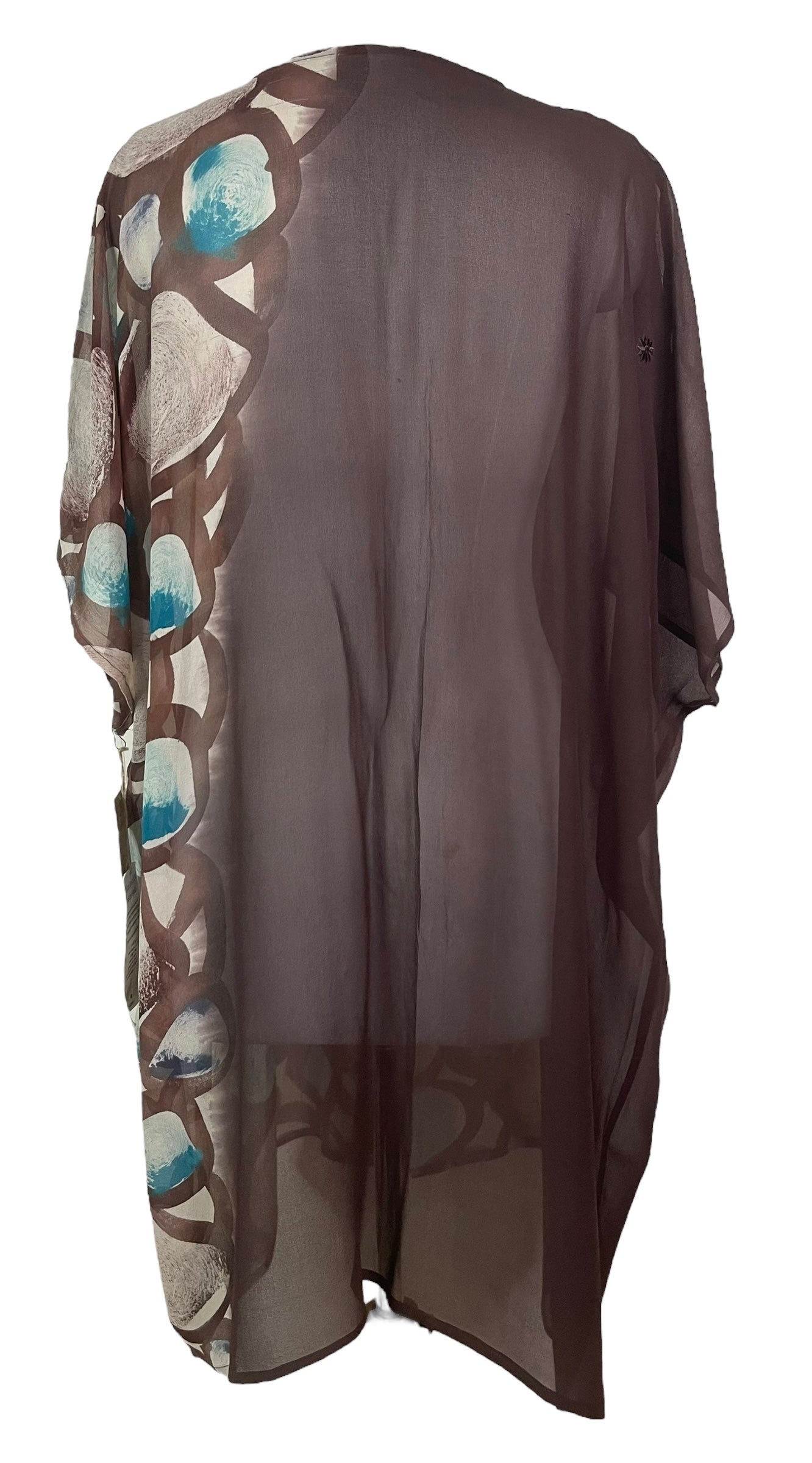 PRG6618 Sheer Wabi Sabi Pure Silk Midi Length Kaftan