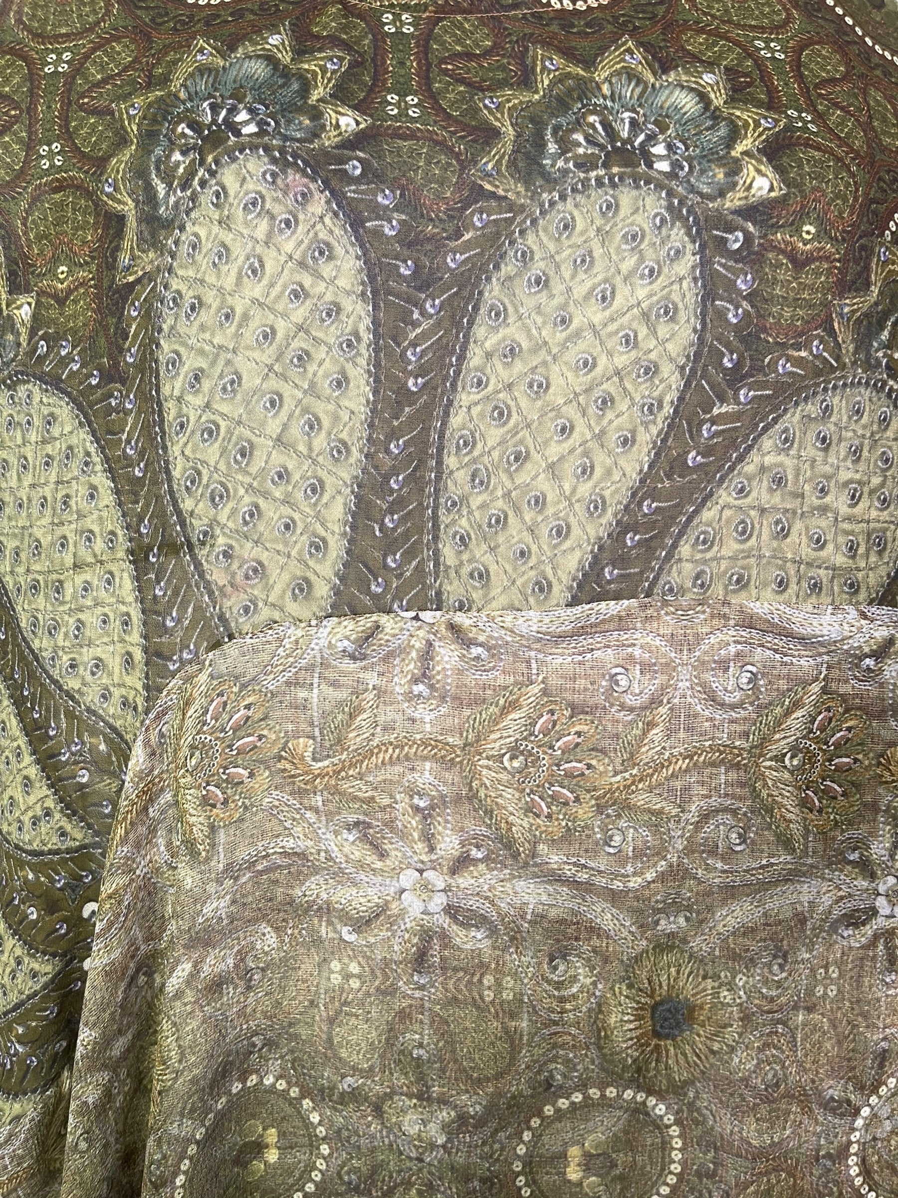 PRG7899 Sheer Avatar Pure Silk Sculptural Long Tunic Dress