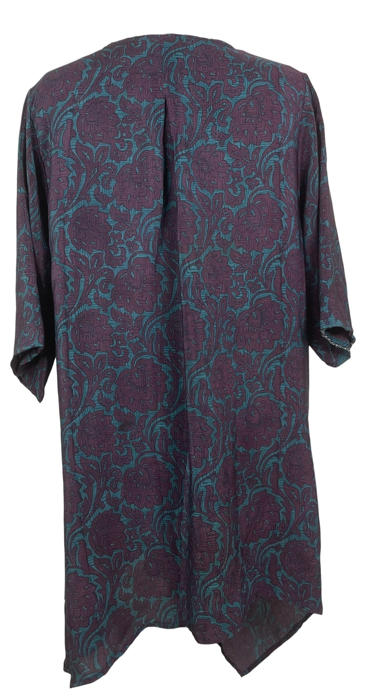 PREVIEW PRC8471 Wabi Sabi Pure Silk Self Pocket Tunic Dress by FEBRUARY2026 – Handmade ethical Self Pocket Tunic from sariKNOTsari using upcycled silk. Designed in Canada for travel and slow fashion, loved from Toronto to LA to Sydney.