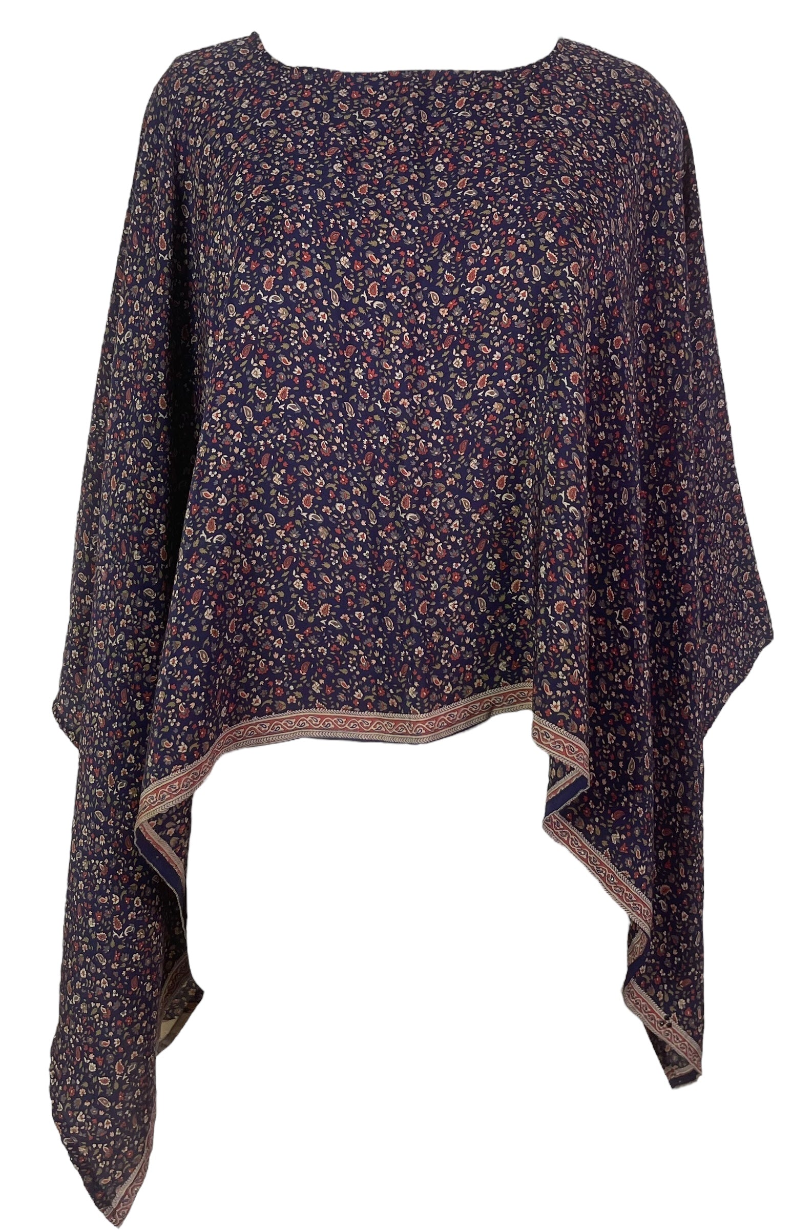 PRC7665 Avatar Pure Silk Capelet Poncho