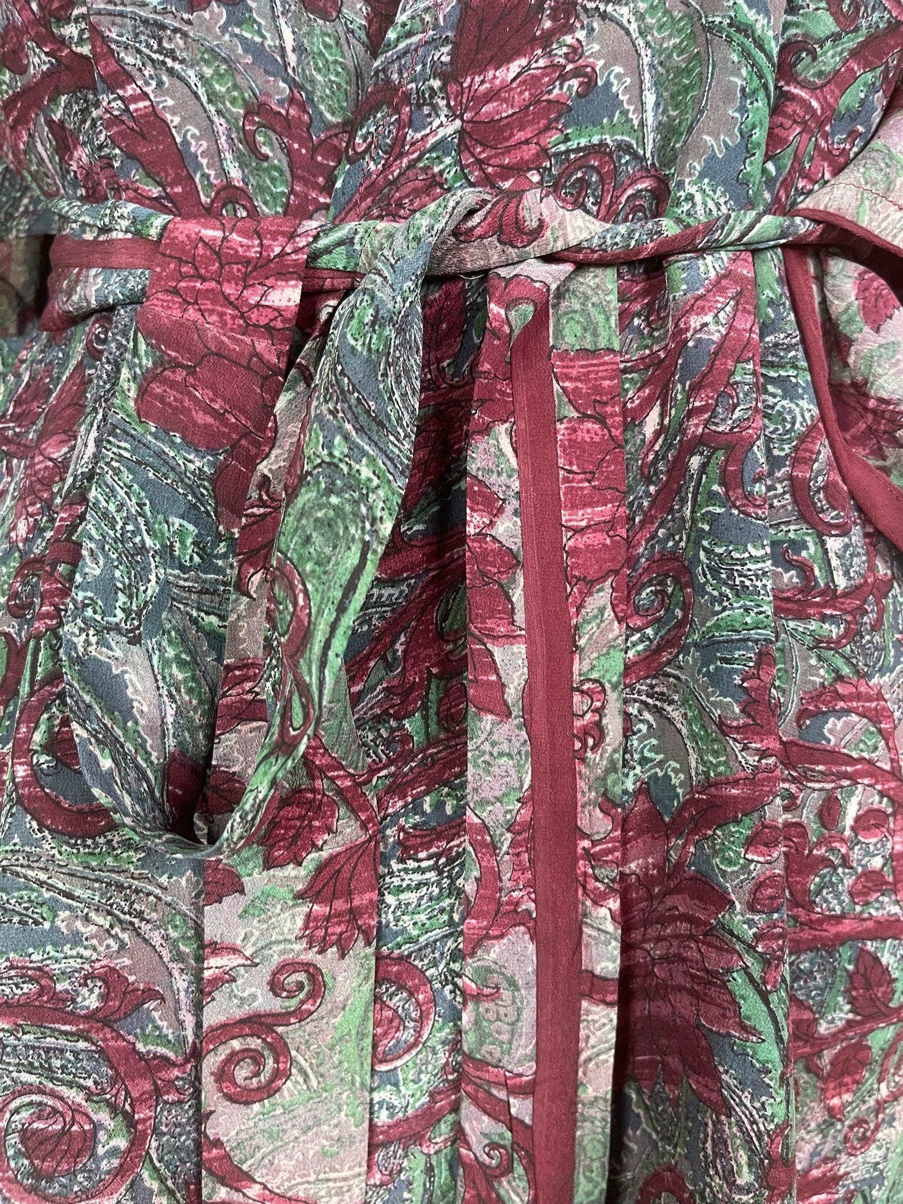 PRC7847 Avatar Pure Silk Kimono-Sleeved Jacket with Belt