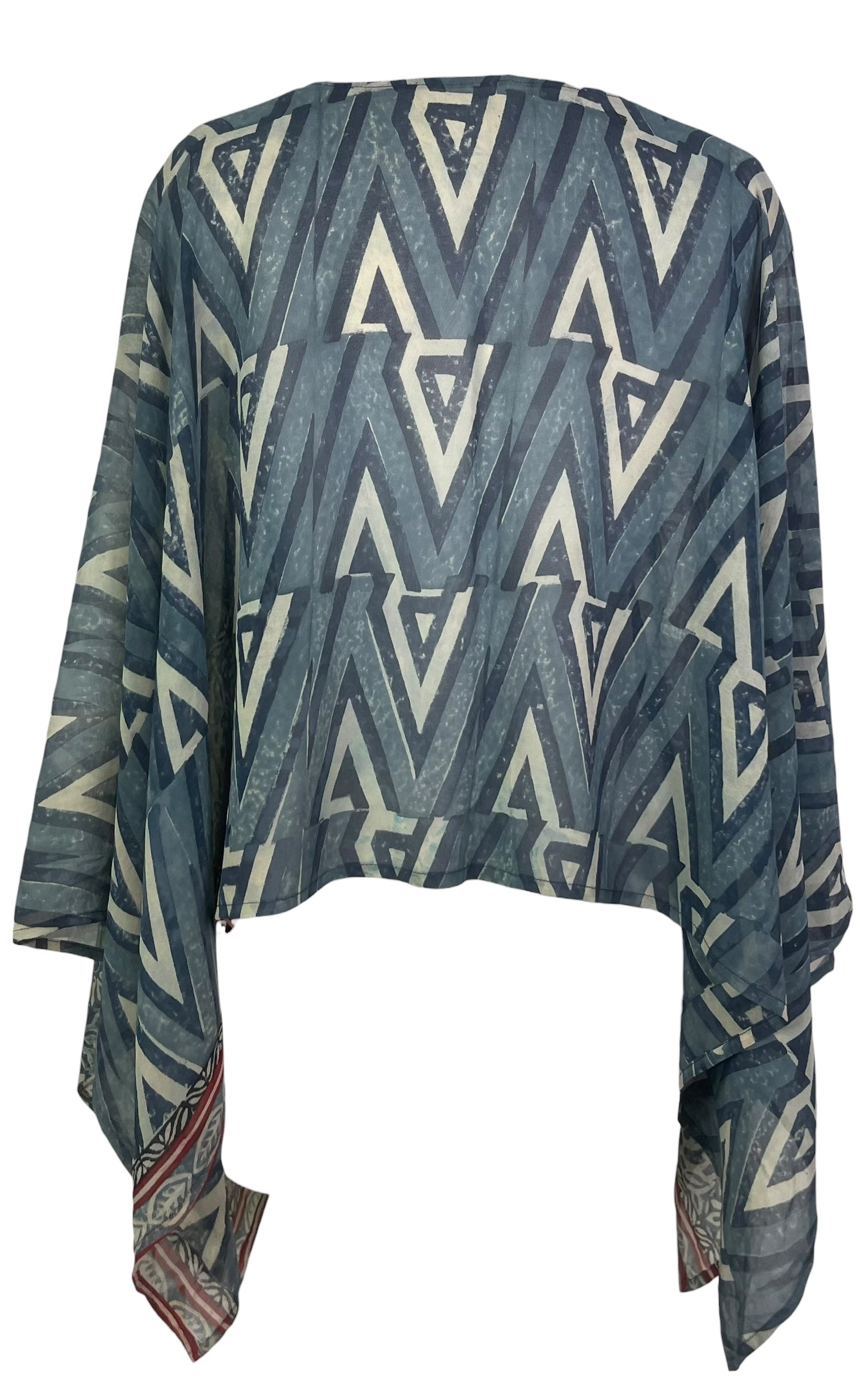 PREVIEW PRG8637 Sheer Pure Silk Wabi Sabi Capelet Poncho by FEBRUARY2026 – Handmade ethical Poncho from sariKNOTsari using upcycled silk. Designed in Canada for travel and slow fashion, loved from Toronto to LA to Sydney.