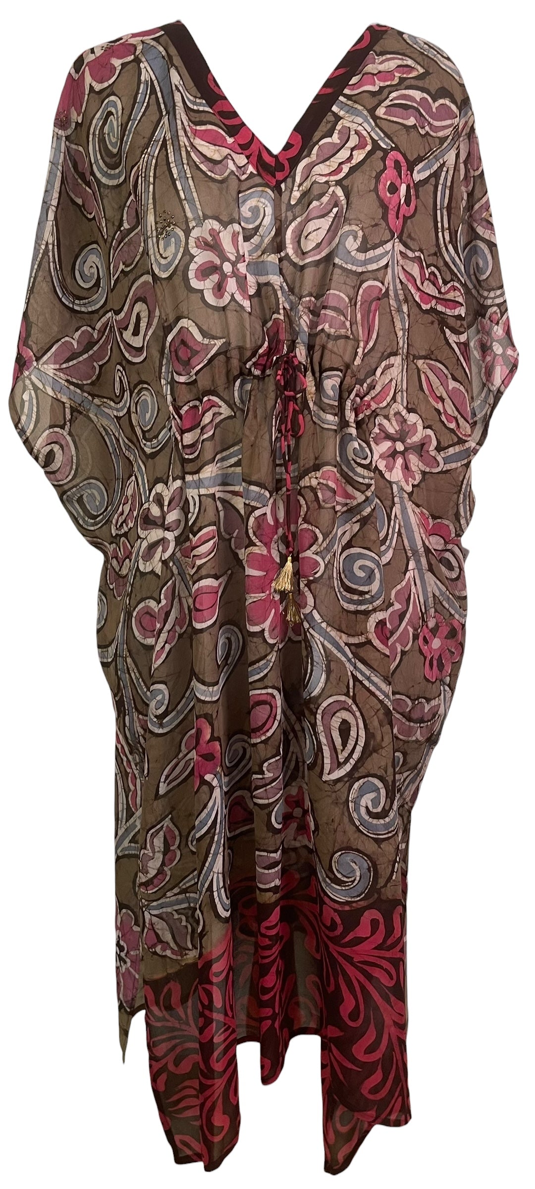 PRG8869 Sheer Avatar Pure Silk Maxi Kaftan