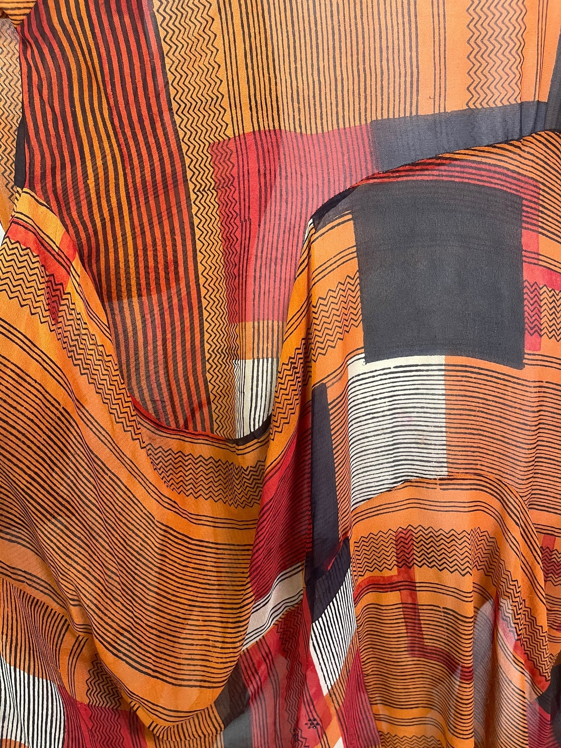 PRG8909 Sheer Wabi Sabi Sculptural Silk Long Tunic Dress by 15 FEBRUARY 2026 – Handmade ethical Sculptural Dress from sariKNOTsari using upcycled silk. Designed in Canada for travel and slow fashion, loved from Toronto to LA to Sydney.