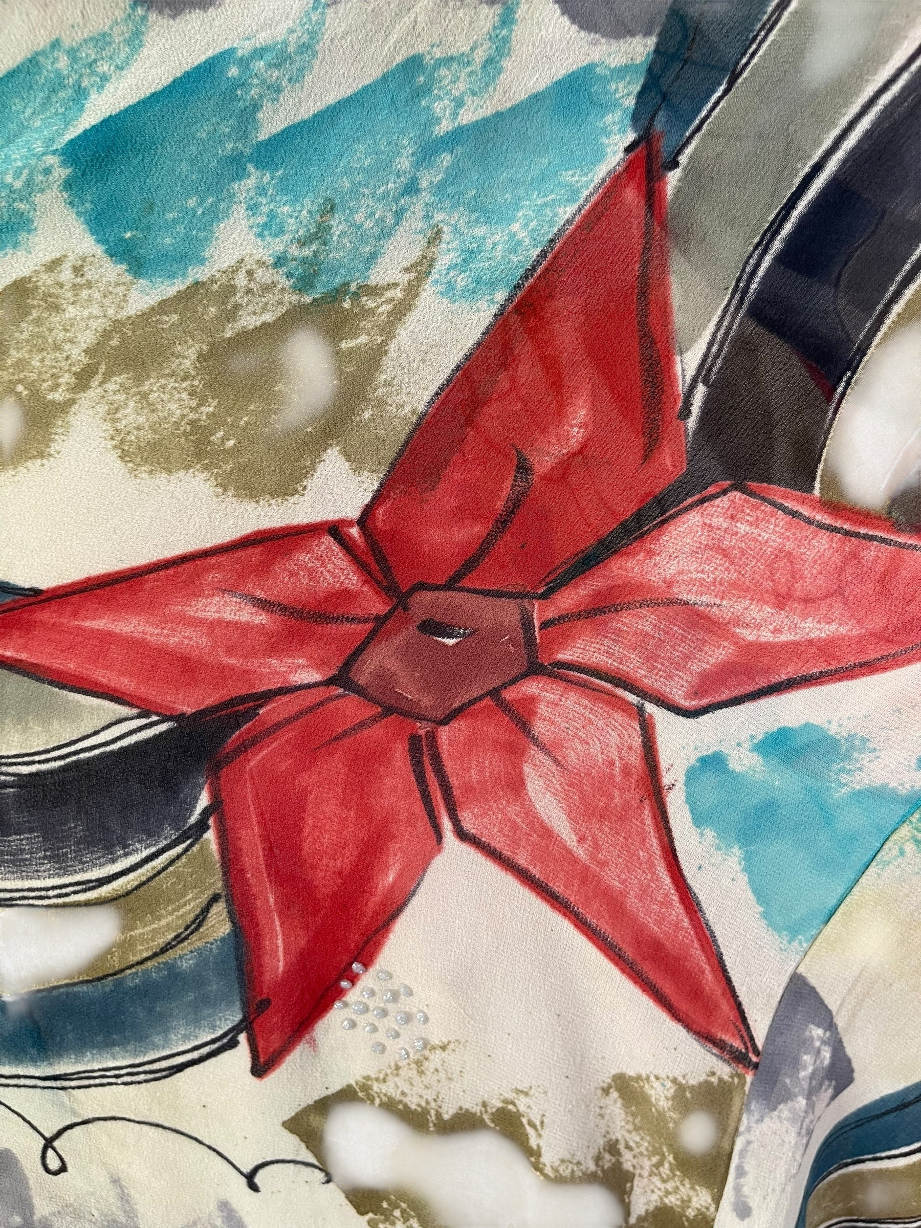 PRG7097 Sheer Wabi Sabi Pure Silk Cardigan