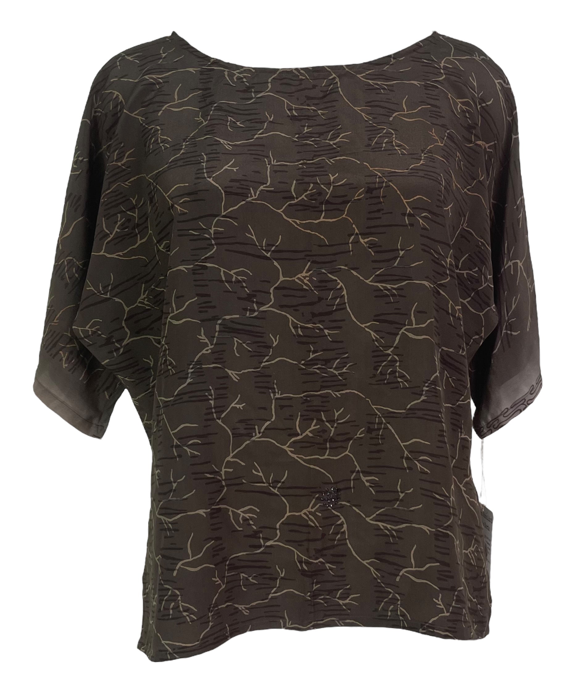 PRC7815 Avatar Pure Silk Side Slit Top