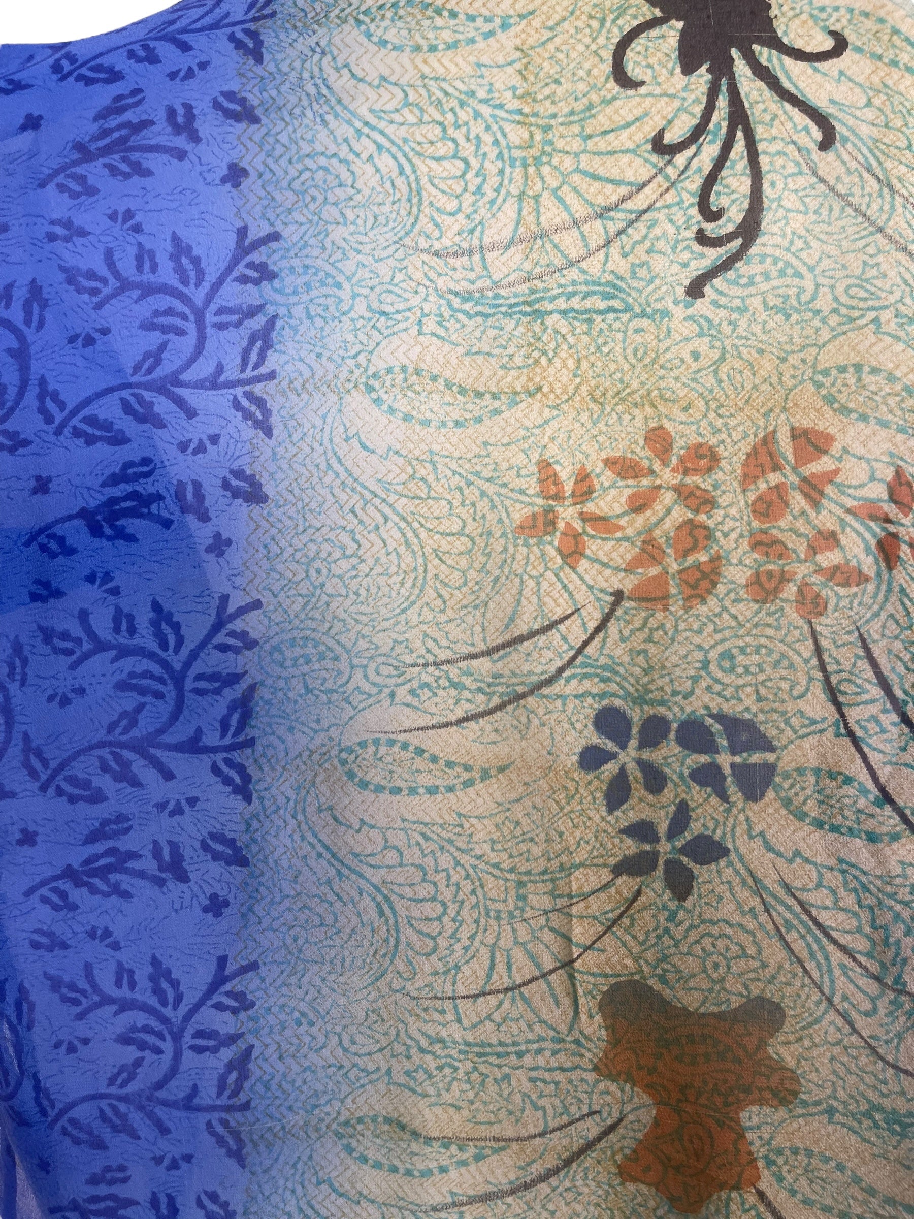 PRG7861 Sheer Wabi Sabi Pure Silk Side Slit Top by DECEMBER2025 – Handmade ethical Side Slit Top from sariKNOTsari using upcycled silk. Designed in Canada for travel and slow fashion, loved from Toronto to LA to Sydney.