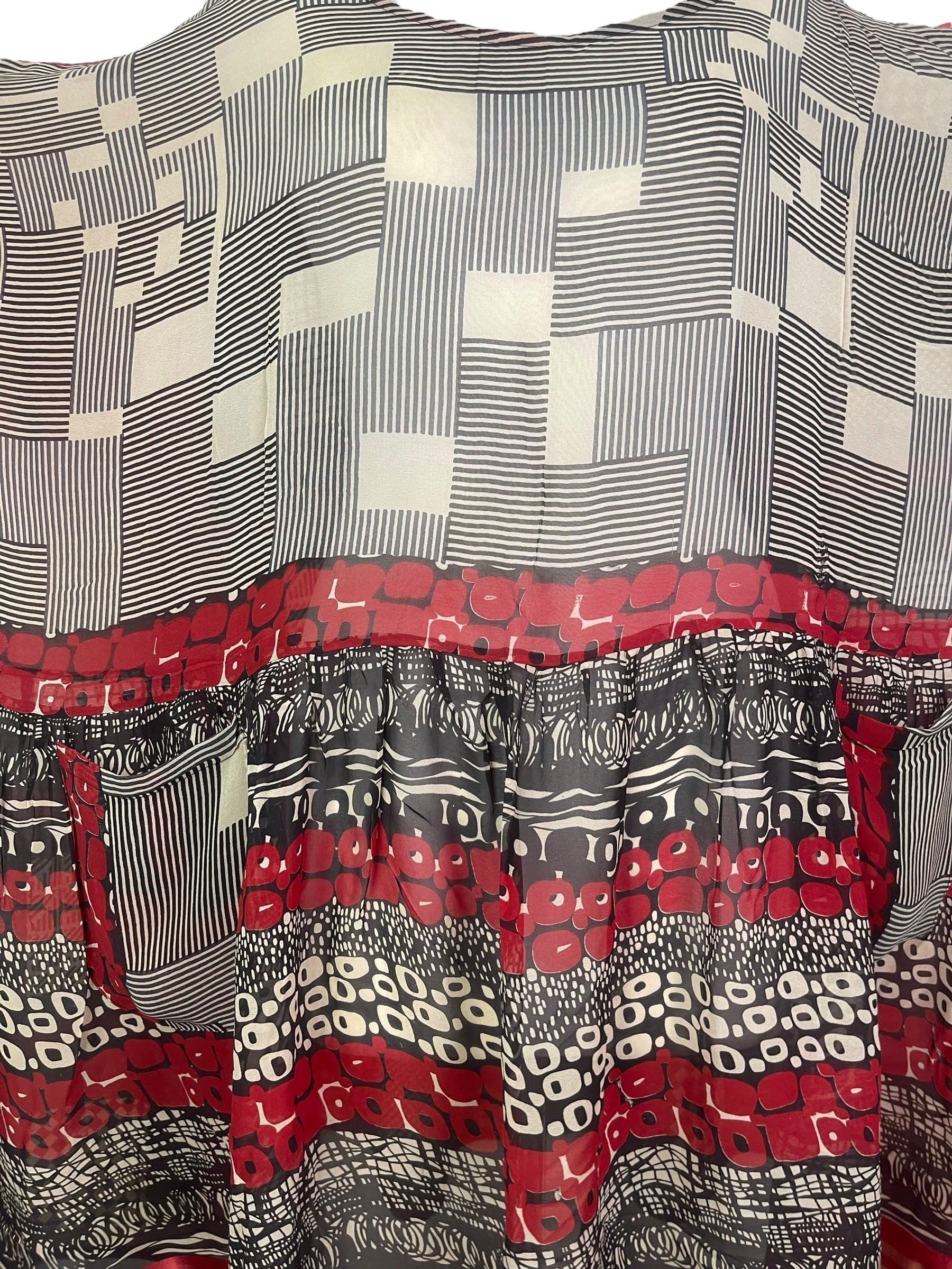 PRG8198 Sheer Wabi Sabi Pure Silk Boxy Babydoll Dress