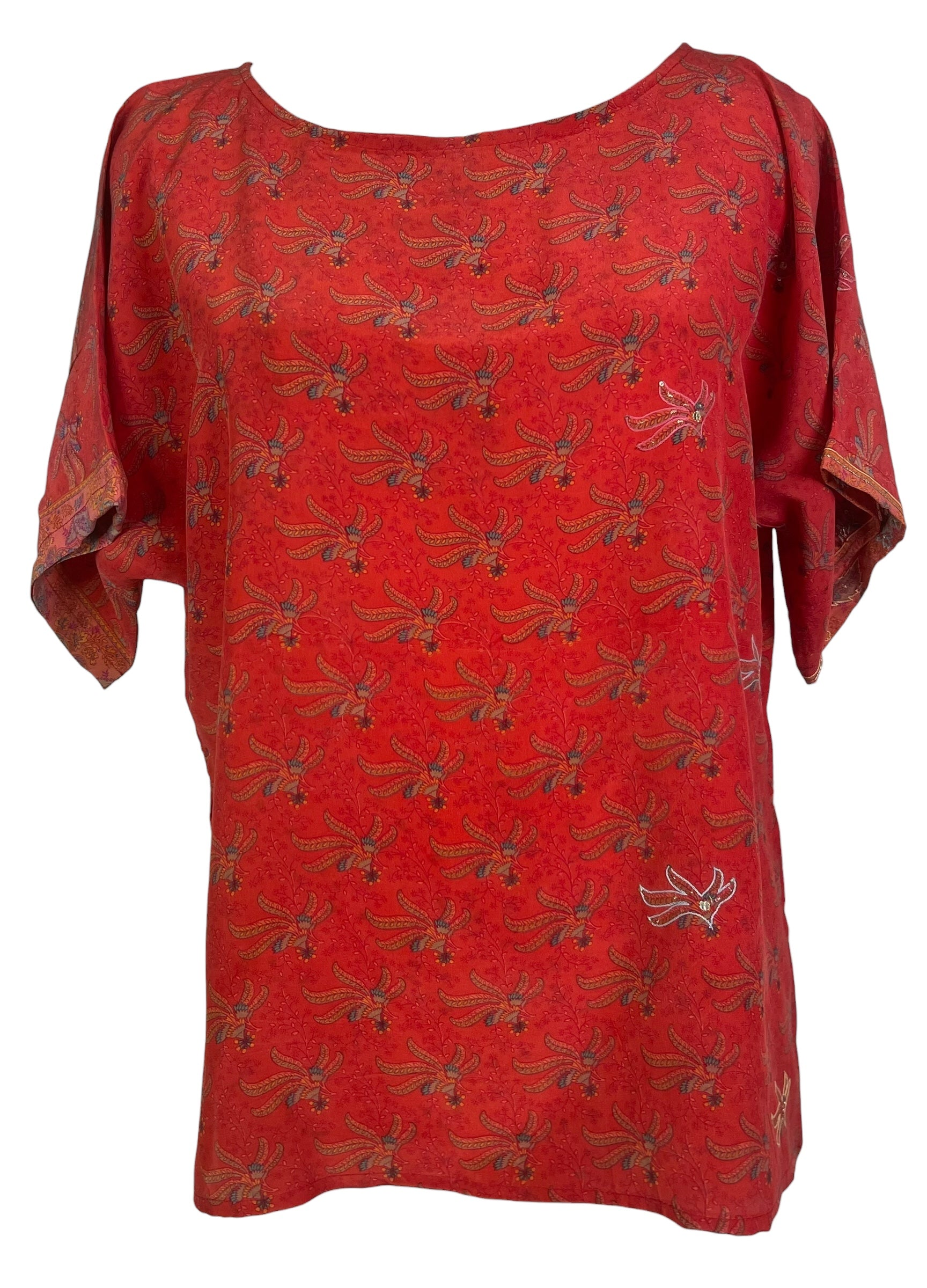 PREVIEW PRC8491 Wabi Sabi Pure Silk Side Slit Top by FEBRUARY2026 – Handmade ethical Side Slit Top from sariKNOTsari using upcycled silk. Designed in Canada for travel and slow fashion, loved from Toronto to LA to Sydney.