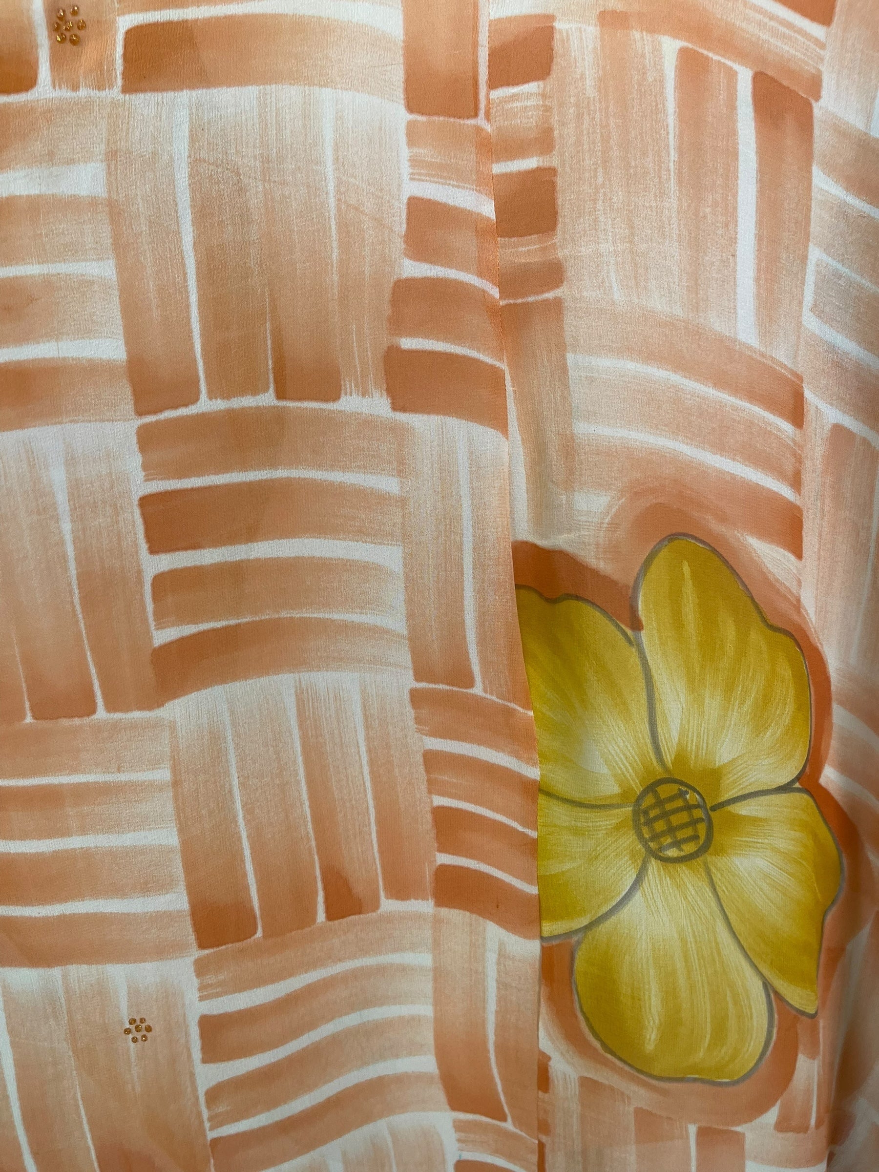 PREVIEW PRG8601 Sheer Avatar Pure Silk Waterfall Top by FEBRUARY2026 – Handmade ethical Waterfall Top from sariKNOTsari using upcycled silk. Designed in Canada for travel and slow fashion, loved from Toronto to LA to Sydney.