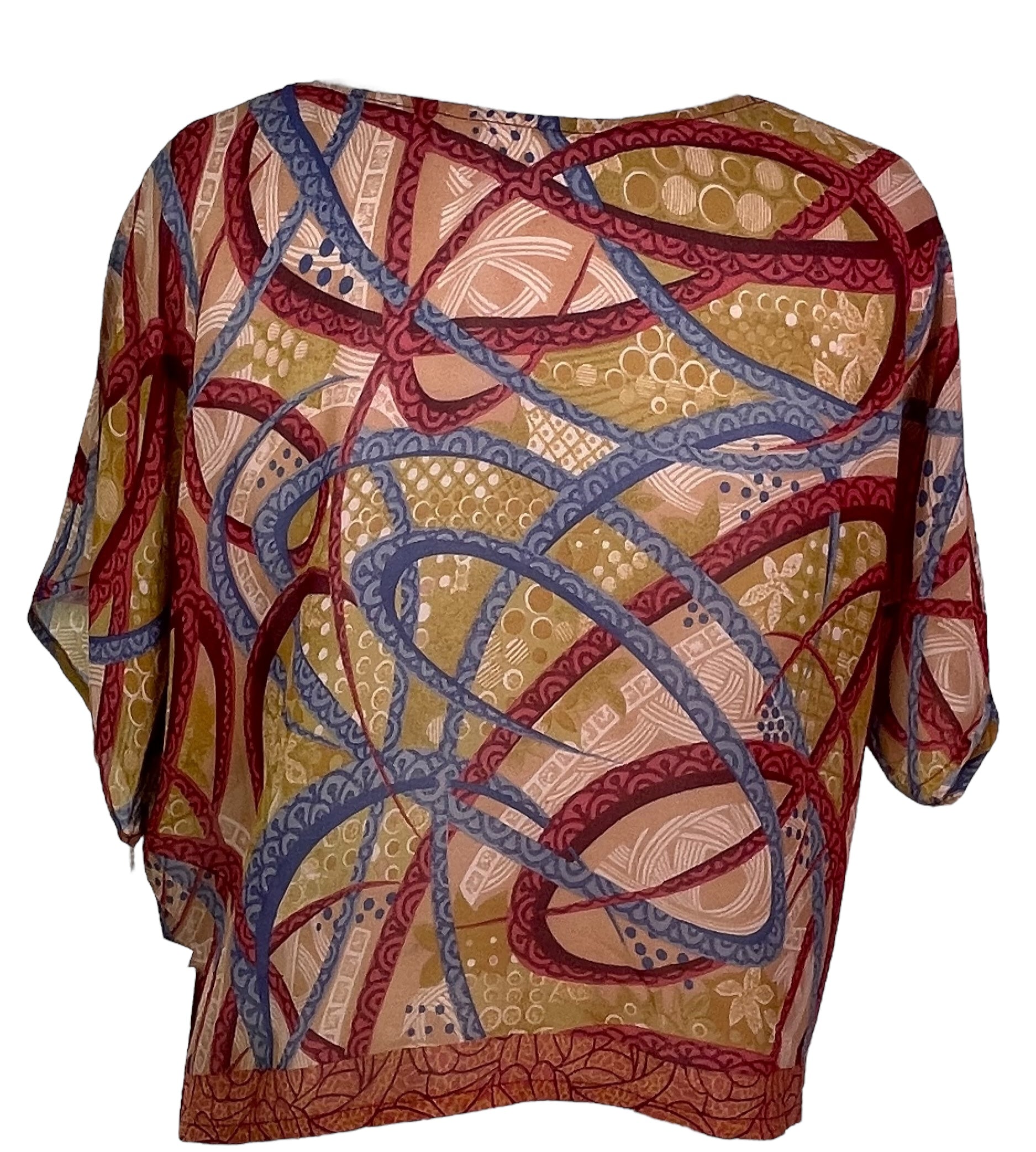 PRG7478 Sheer Wabi Sabi Pure Silk Boxy Top
