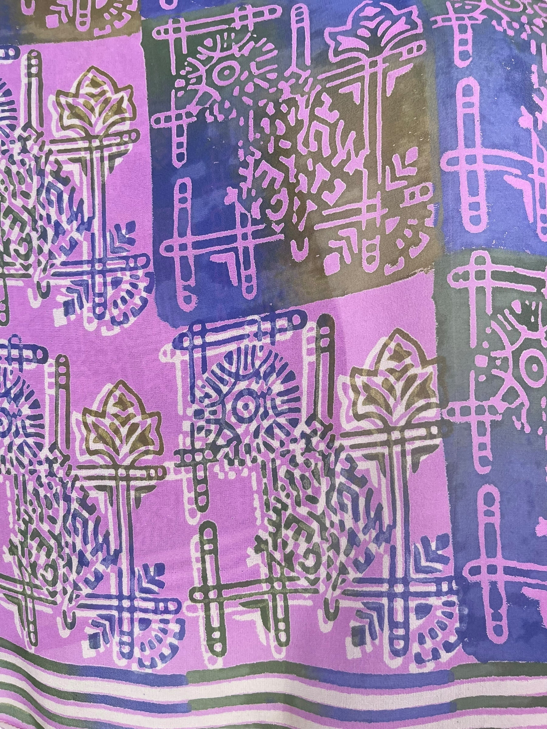 PRG8126 Sheer Avatar Pure Silk Kimono-Sleeved Top