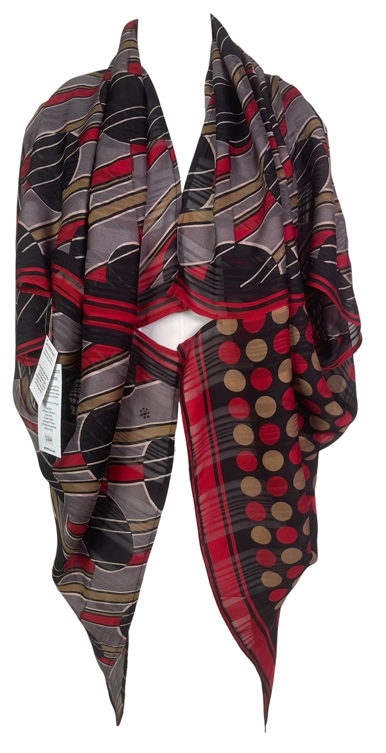 PREVIEW PRG8604 Sheer Avatar Pure Silk Cardigan by FEBRUARY2026 – Handmade ethical Cardigan from sariKNOTsari using upcycled silk. Designed in Canada for travel and slow fashion, loved from Toronto to LA to Sydney.