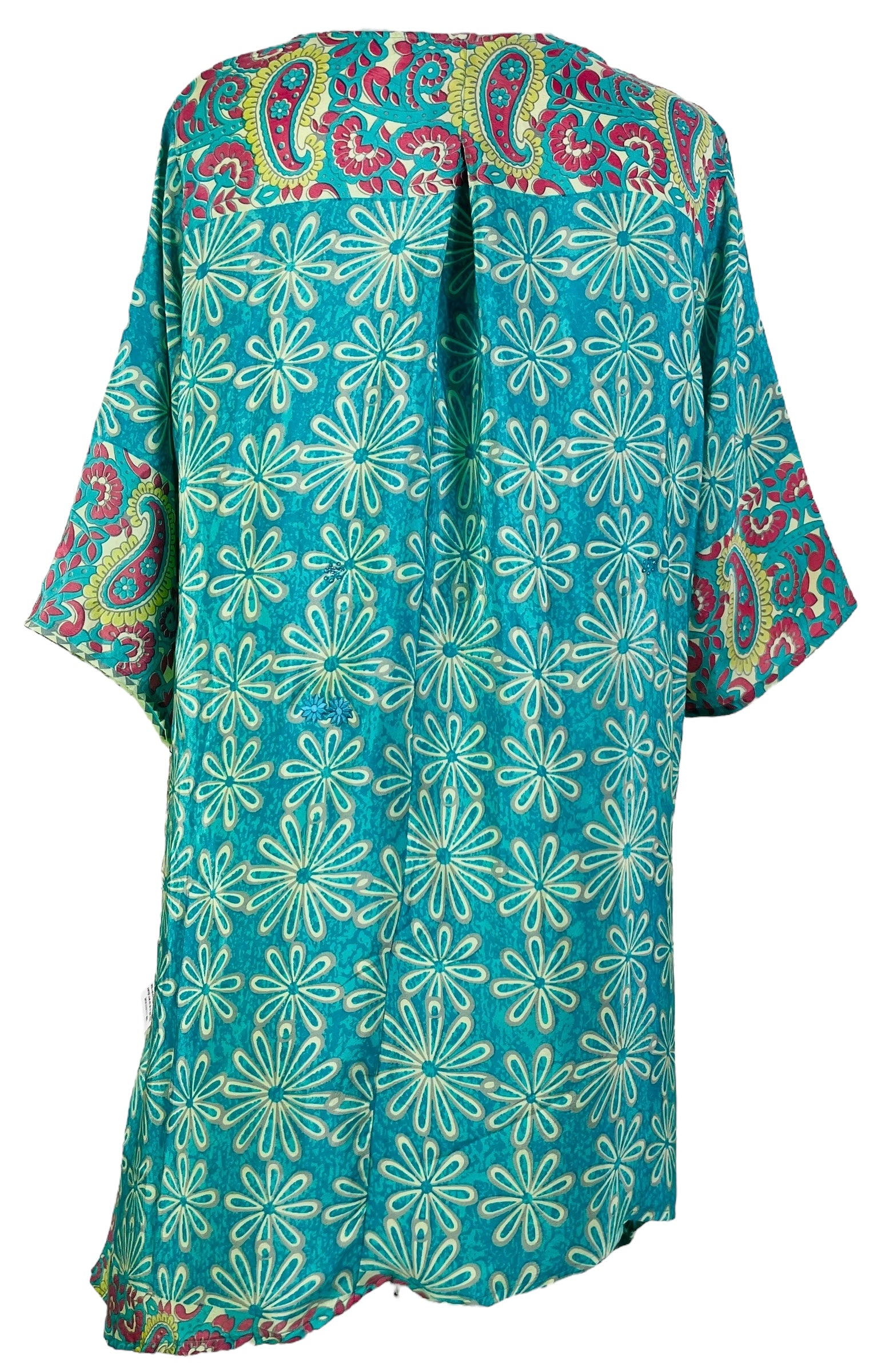 PRC6821 Wabi Sabi Pure Silk Self Pocket Tunic Dress