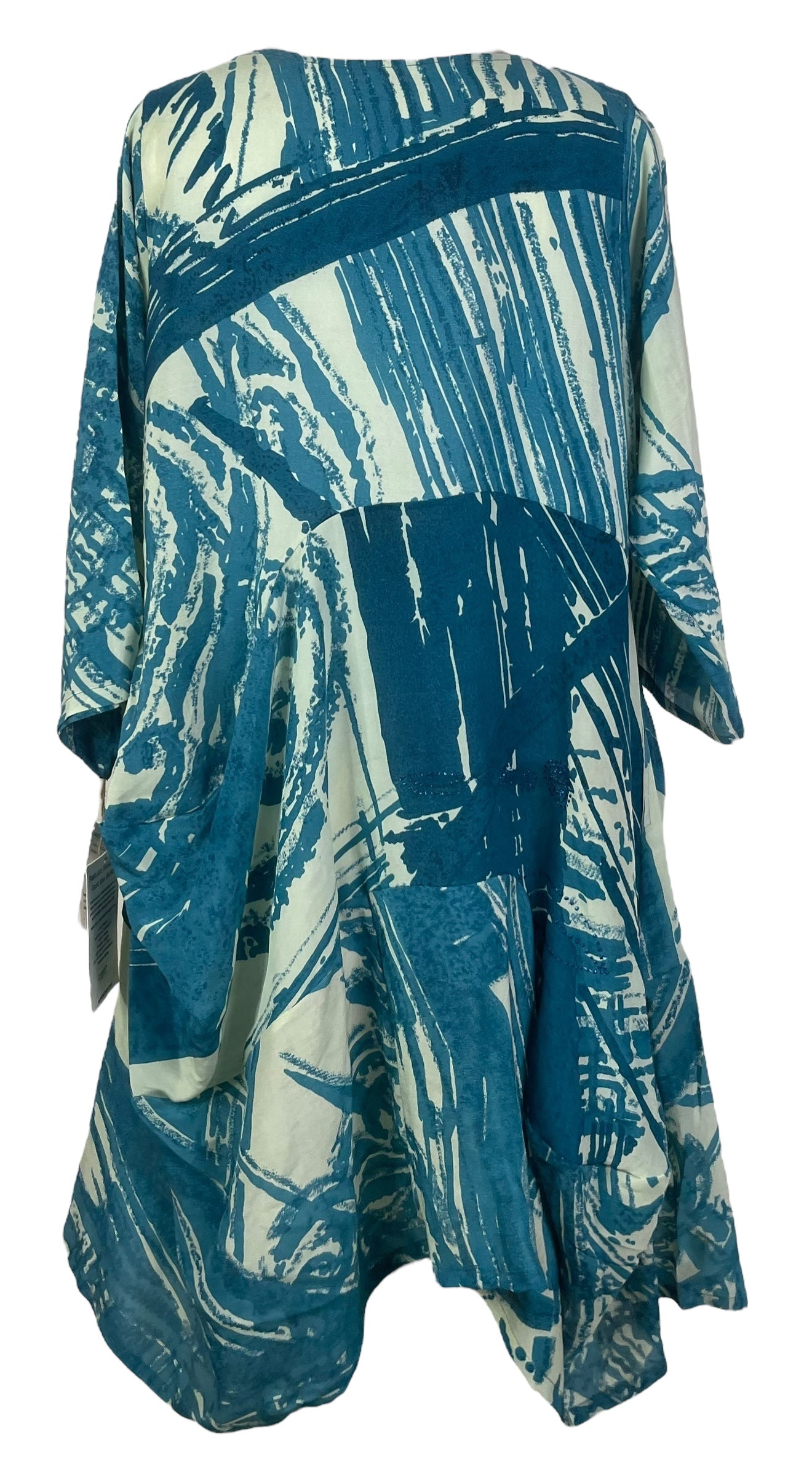 PRC7895 Avatar Pure Silk Sculptural Long Tunic Dress