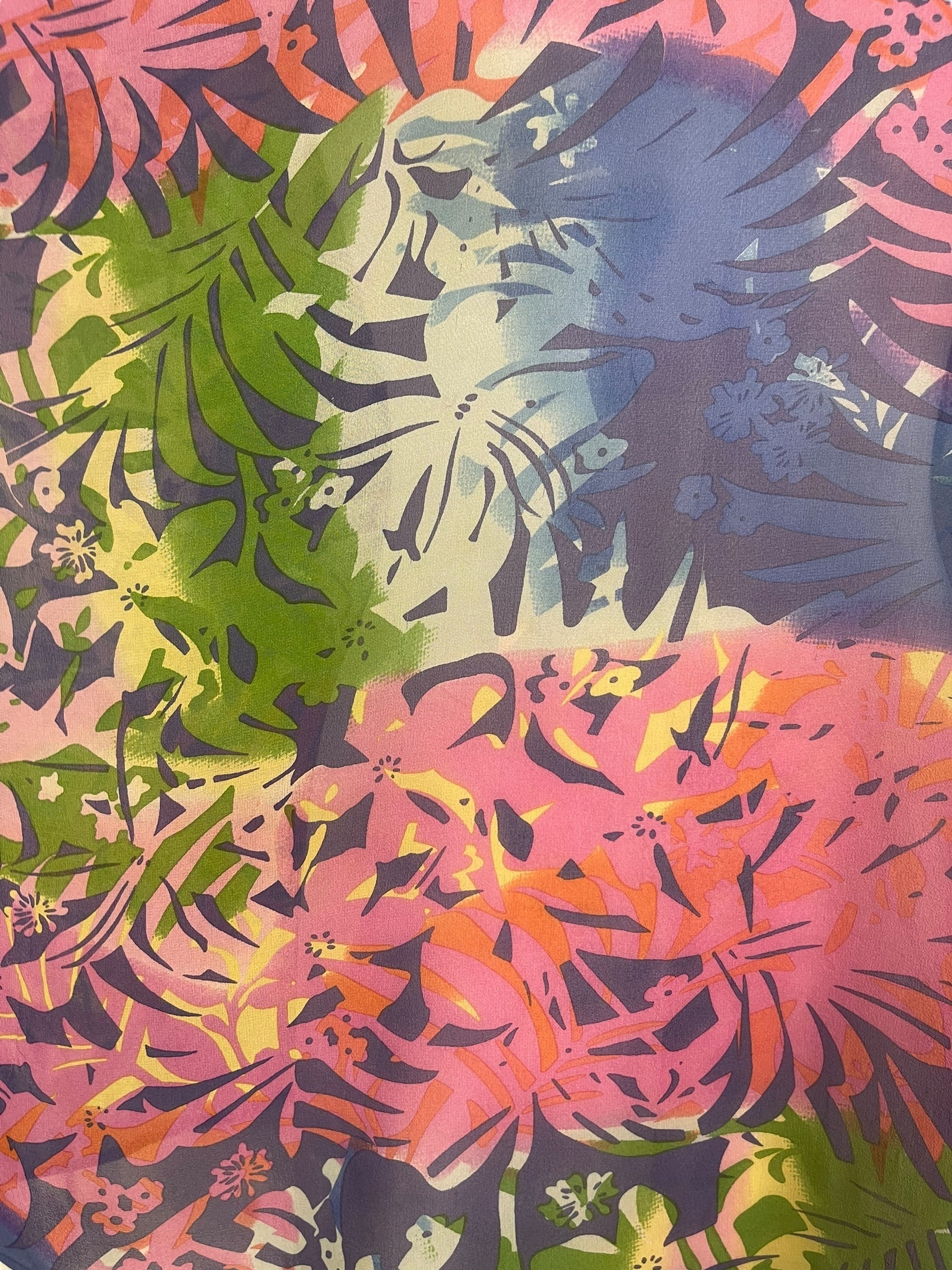 PRG7871 Sheer Avatar Pure Silk Long Tunic with Side Ties