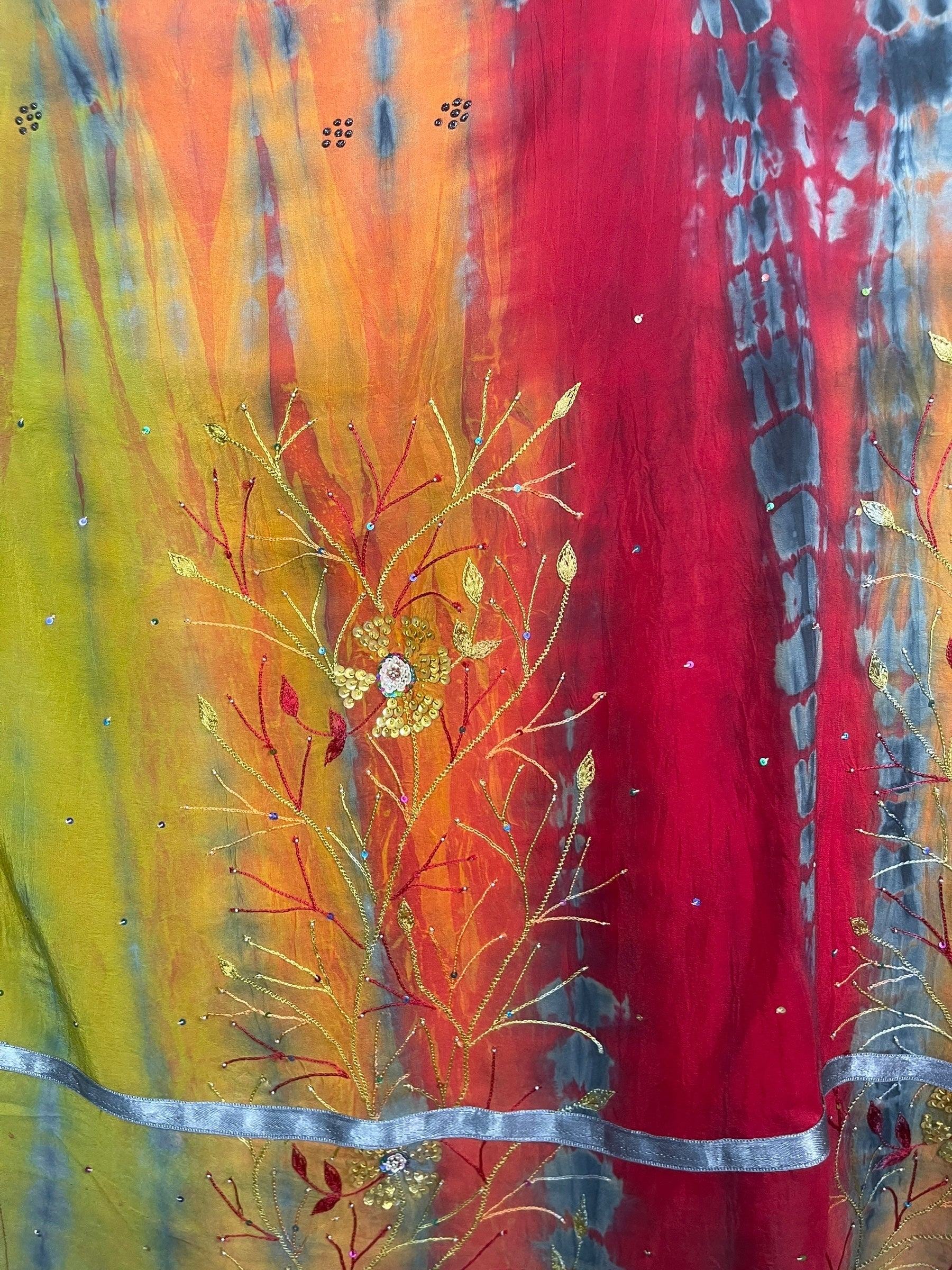 PRC8634 Avatar Pure Silk Short Kaftan Tunic with Slits