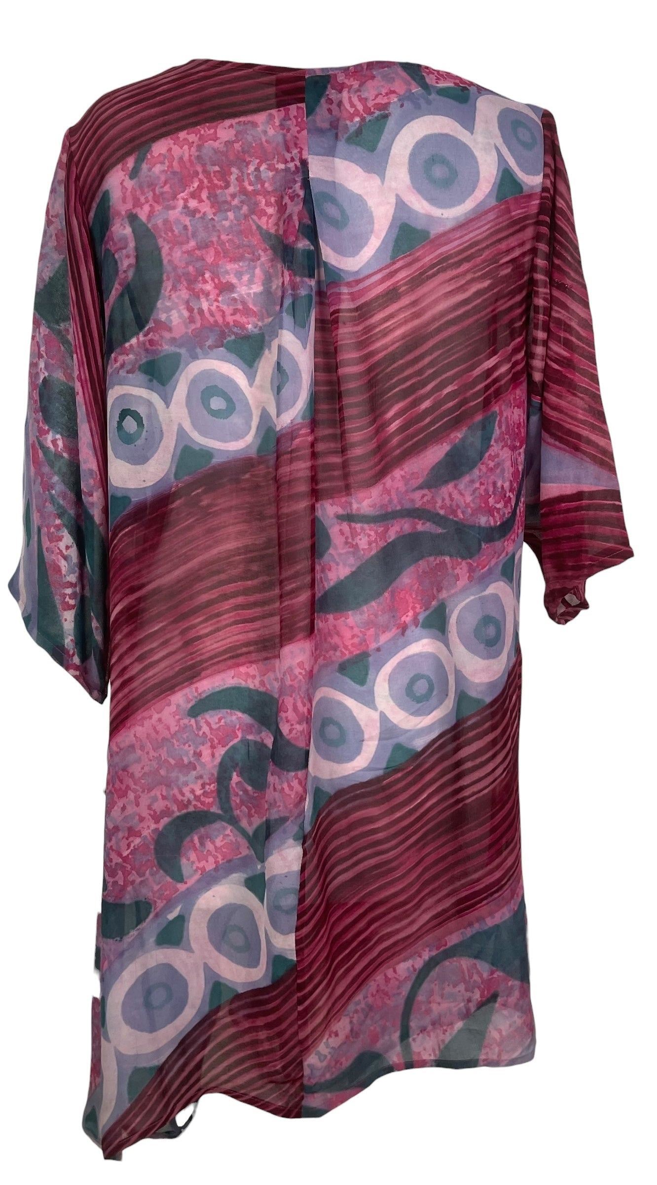 PREVIEW PRG8484 Sheer Wabi Sabi Pure Silk Self Pocket Tunic Dress