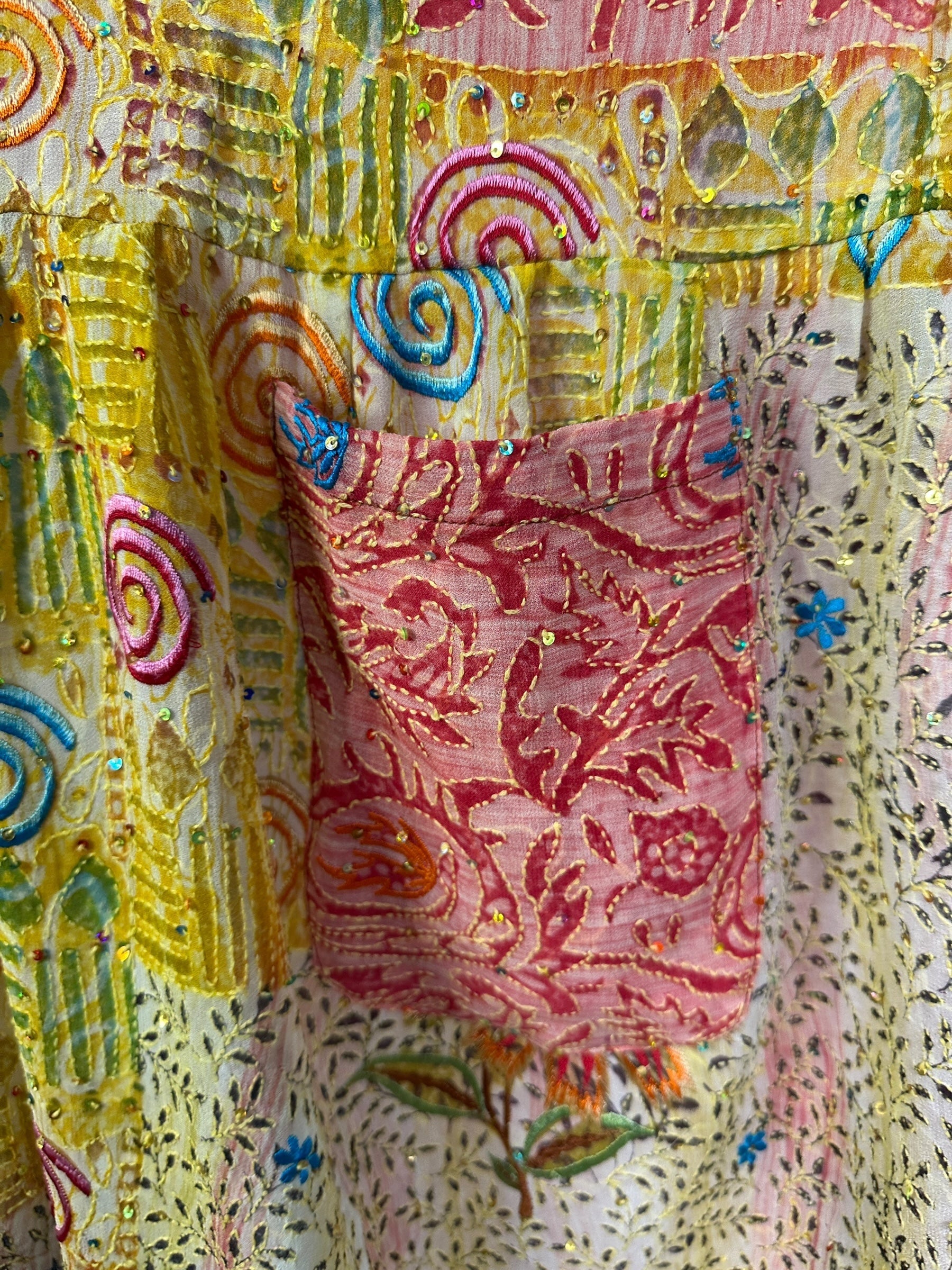 PRG8419 Sheer Avatar Pure Silk Boxy Babydoll Dress