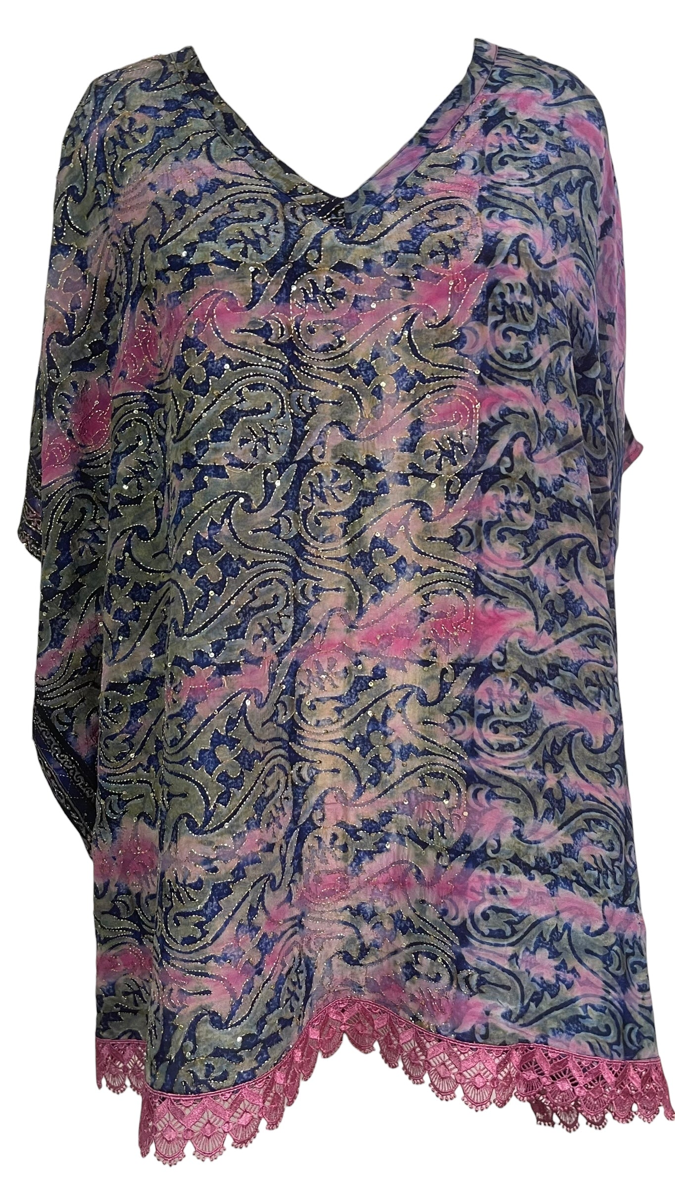 PRC8734 Avatar Pure Silk Short Kaftan Tunic with Slits by 15 FEBRUARY 2026 – Handmade ethical Short Kaftan from sariKNOTsari using upcycled silk. Designed in Canada for travel and slow fashion, loved from Toronto to LA to Sydney.