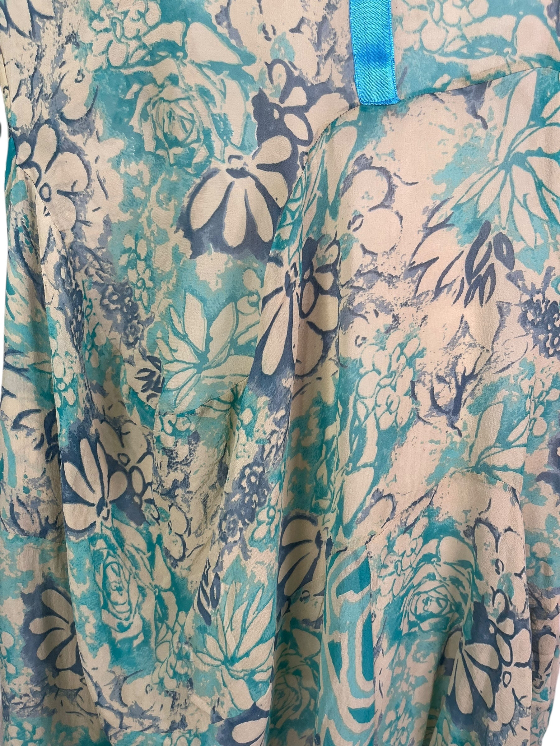 PRG7998 Sheer Avatar Pure Silk Sculptural Long Tunic Dress