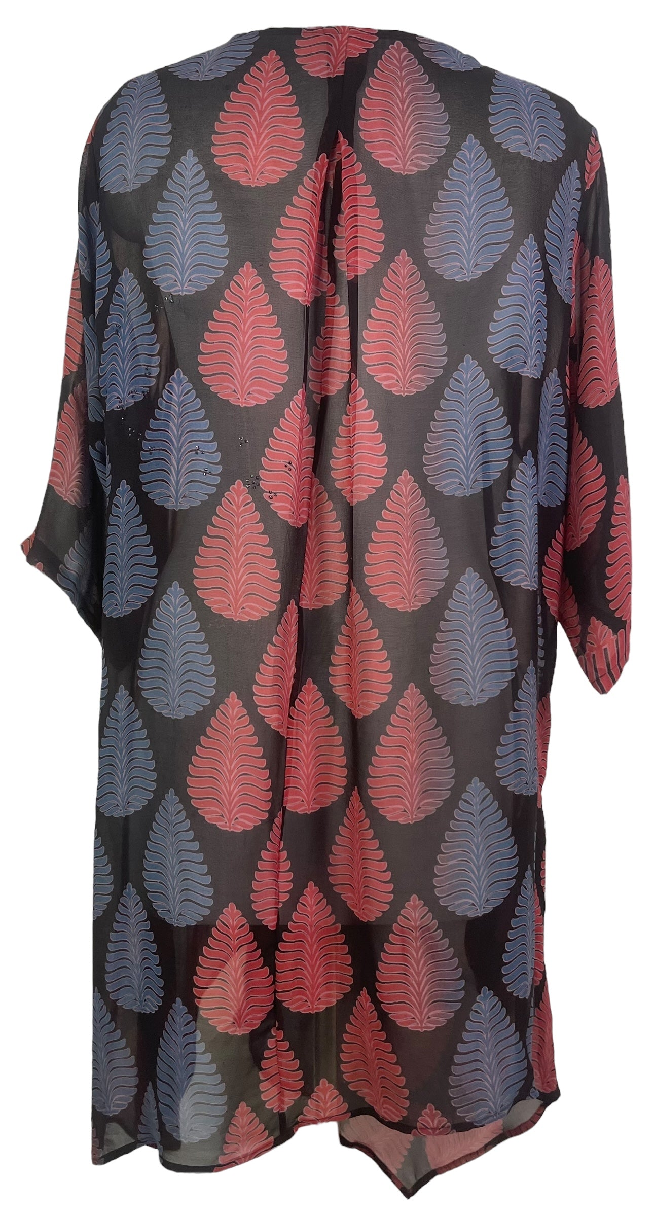 PRG7962 Sheer Avatar Pure Silk Self Pocket Tunic Dress