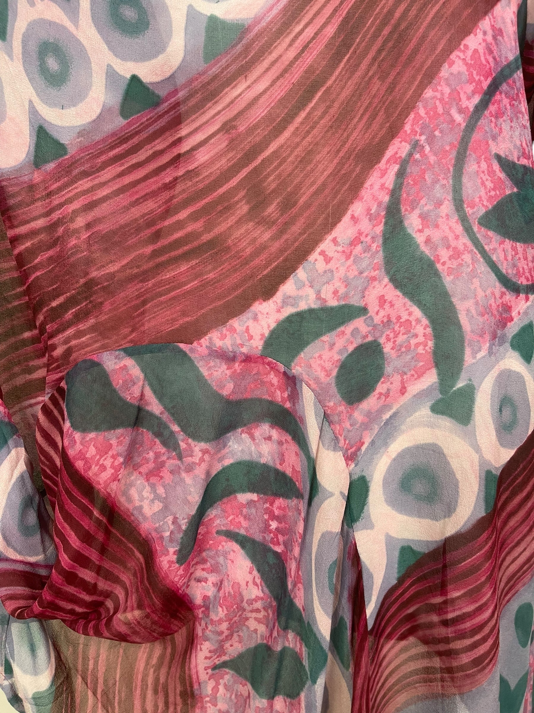 PRG8484 Sheer Wabi Sabi Pure Silk Self Pocket Tunic Dress