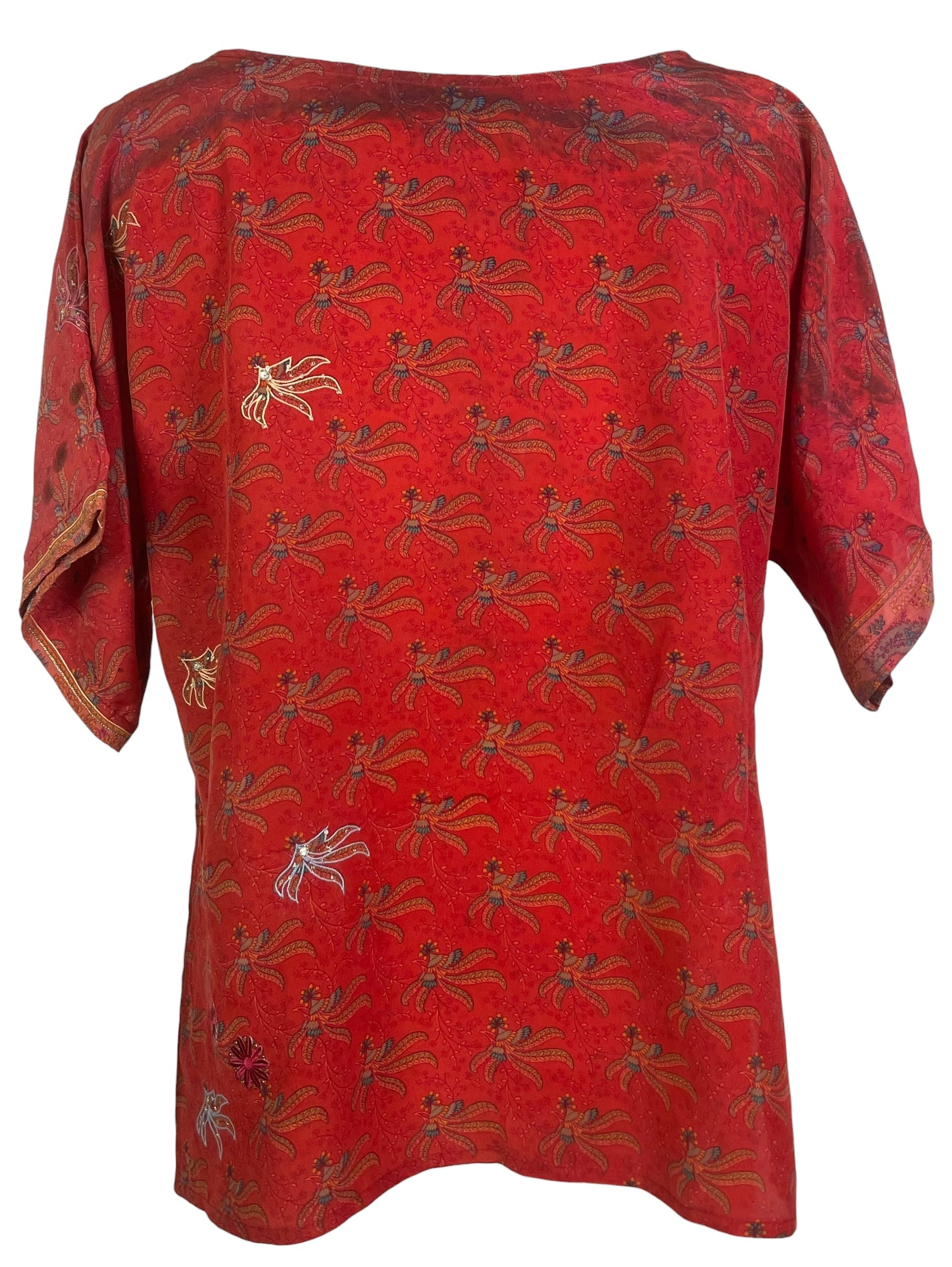 PREVIEW PRC8491 Wabi Sabi Pure Silk Side Slit Top by FEBRUARY2026 – Handmade ethical Side Slit Top from sariKNOTsari using upcycled silk. Designed in Canada for travel and slow fashion, loved from Toronto to LA to Sydney.