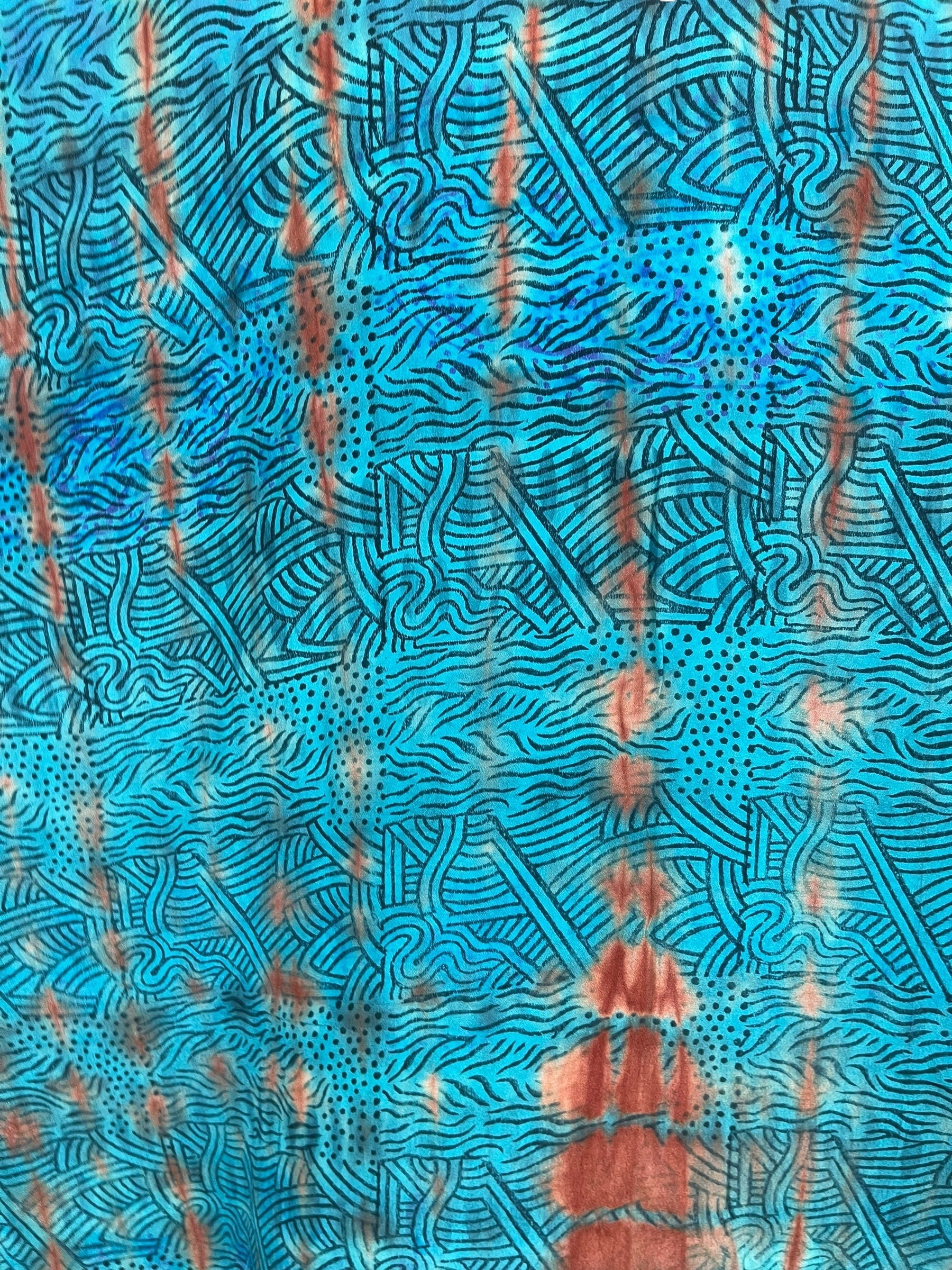 PRC8451 Wabi Sabi Pure Silk Long Tunic with Side Ties