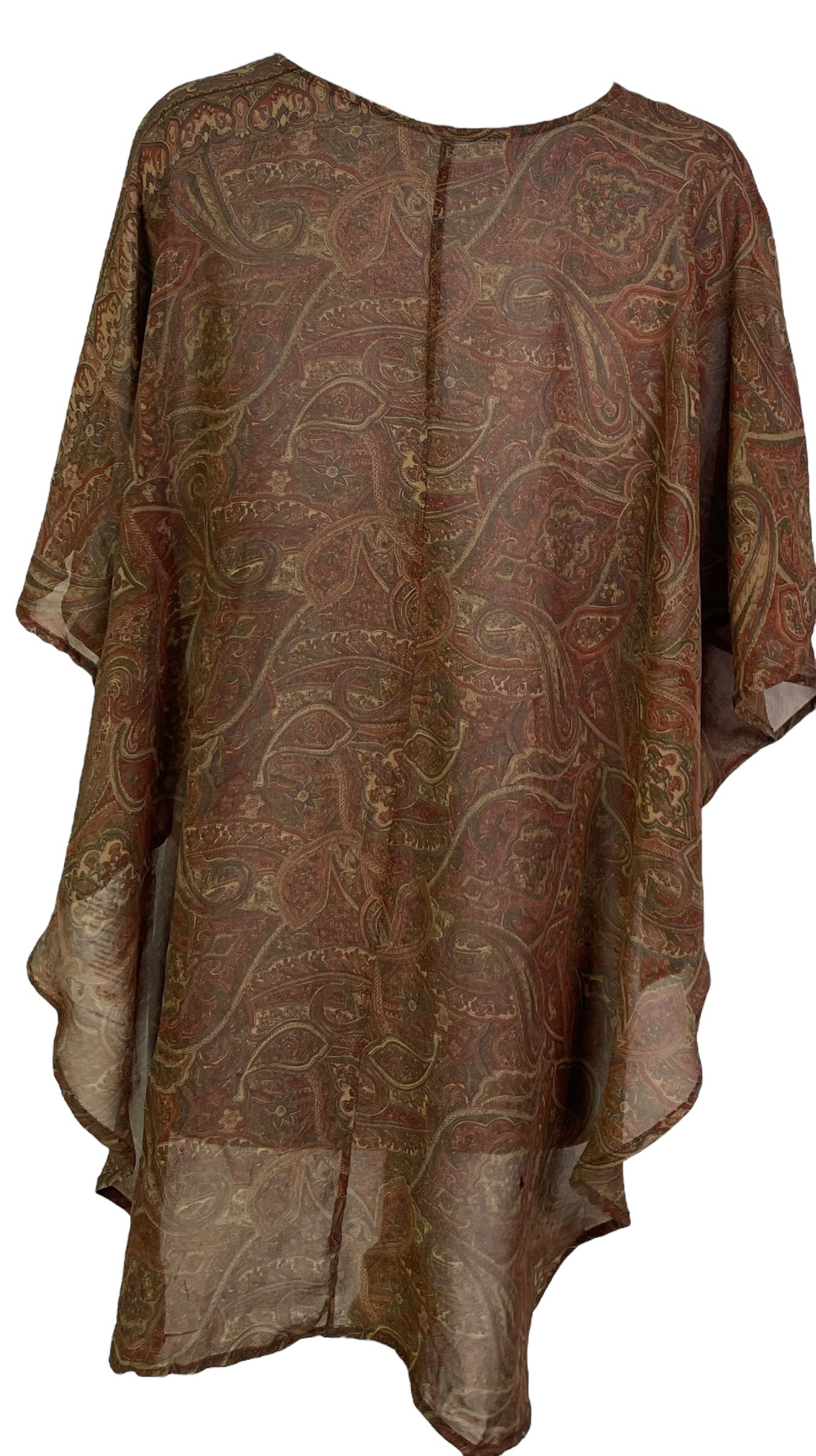 PRG7093 Sheer Avatar Pure Silk Waterfall Top