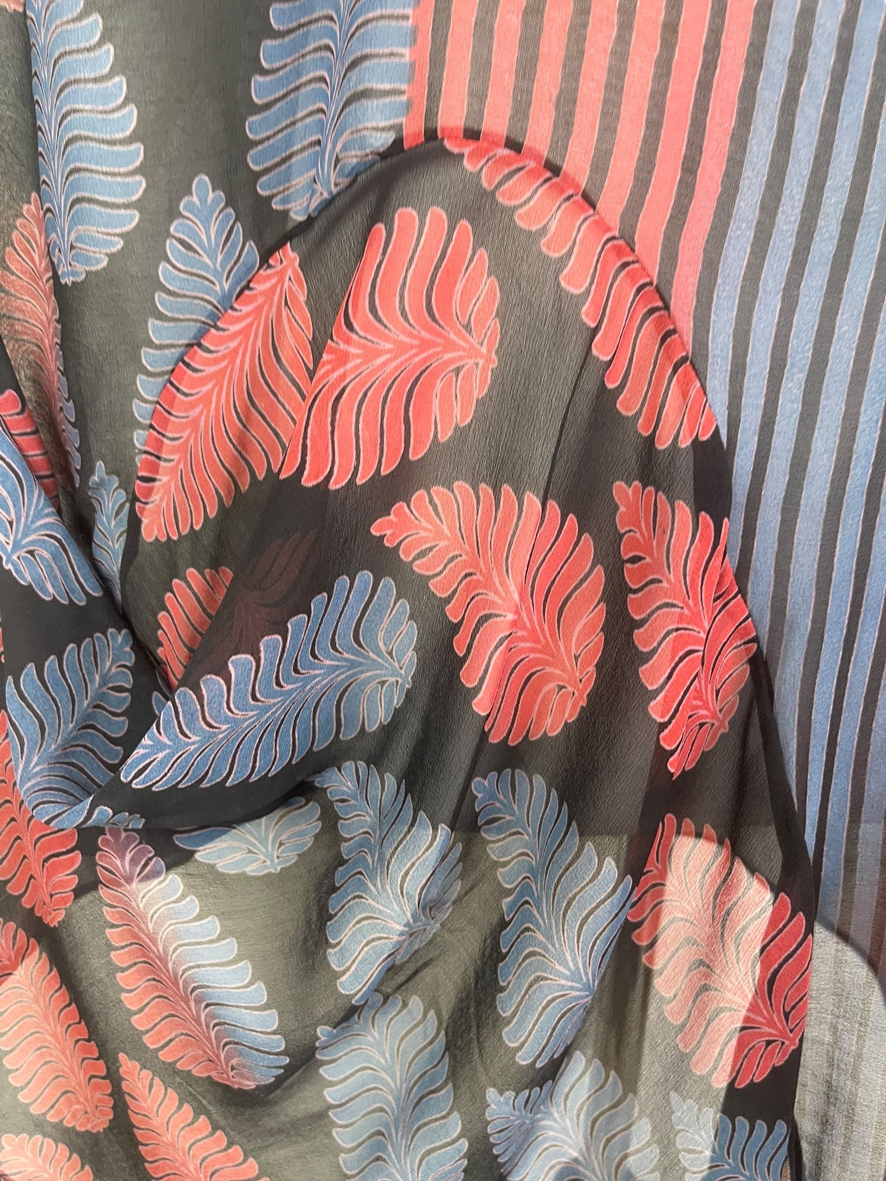 PRG7962 Sheer Avatar Pure Silk Self Pocket Tunic Dress