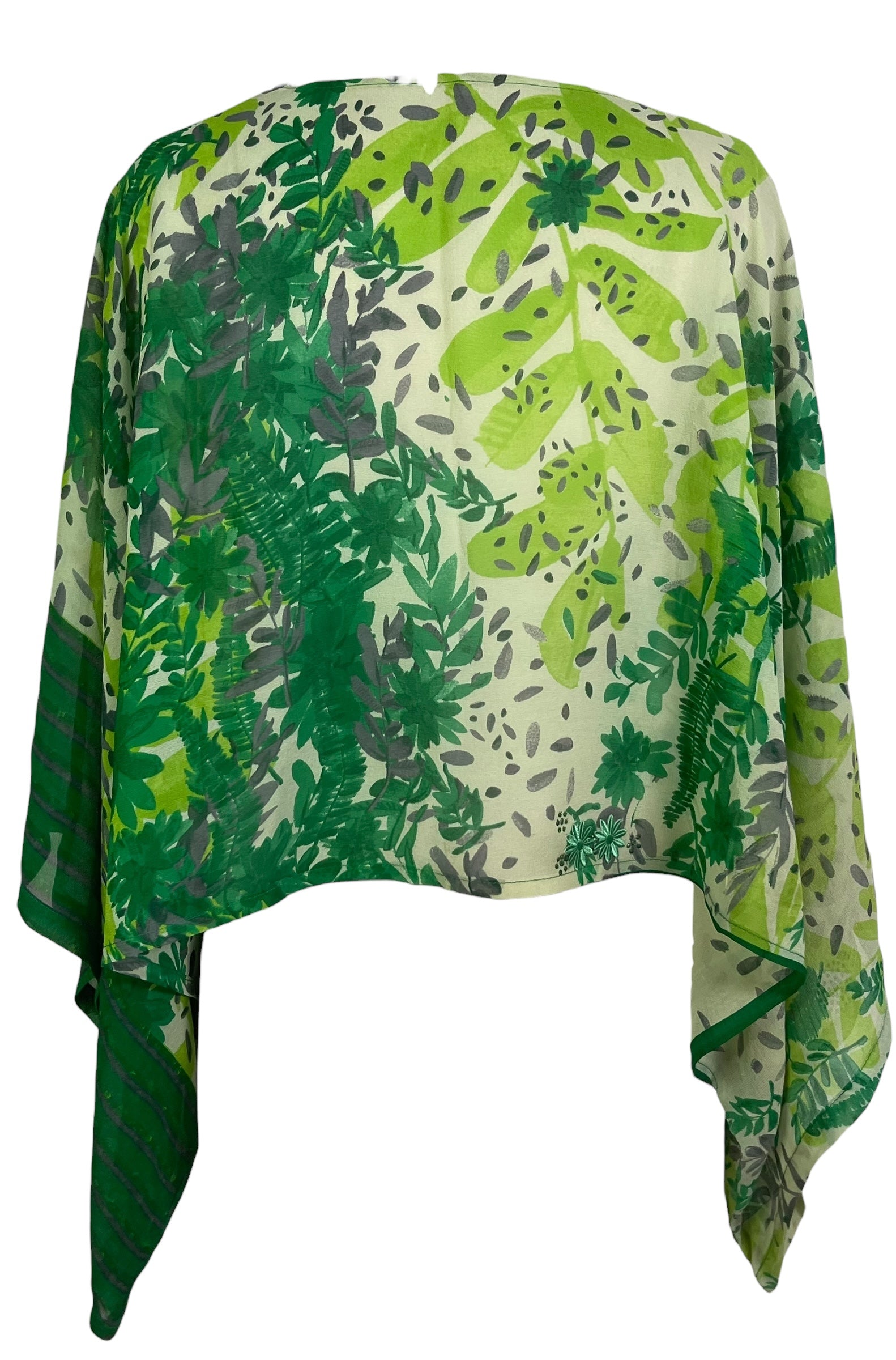 PREVIEW PRG8759 Sheer Avatar Pure Silk Kimono-Sleeved Top by MARCH2026 – Handmade ethical Kimono Top from sariKNOTsari using upcycled silk. Designed in Canada for travel and slow fashion, loved from Toronto to LA to Sydney. Featuring Zsiska, Bryn Walker and Artisan Leather coats by Rejean Pepin, Pepin designs