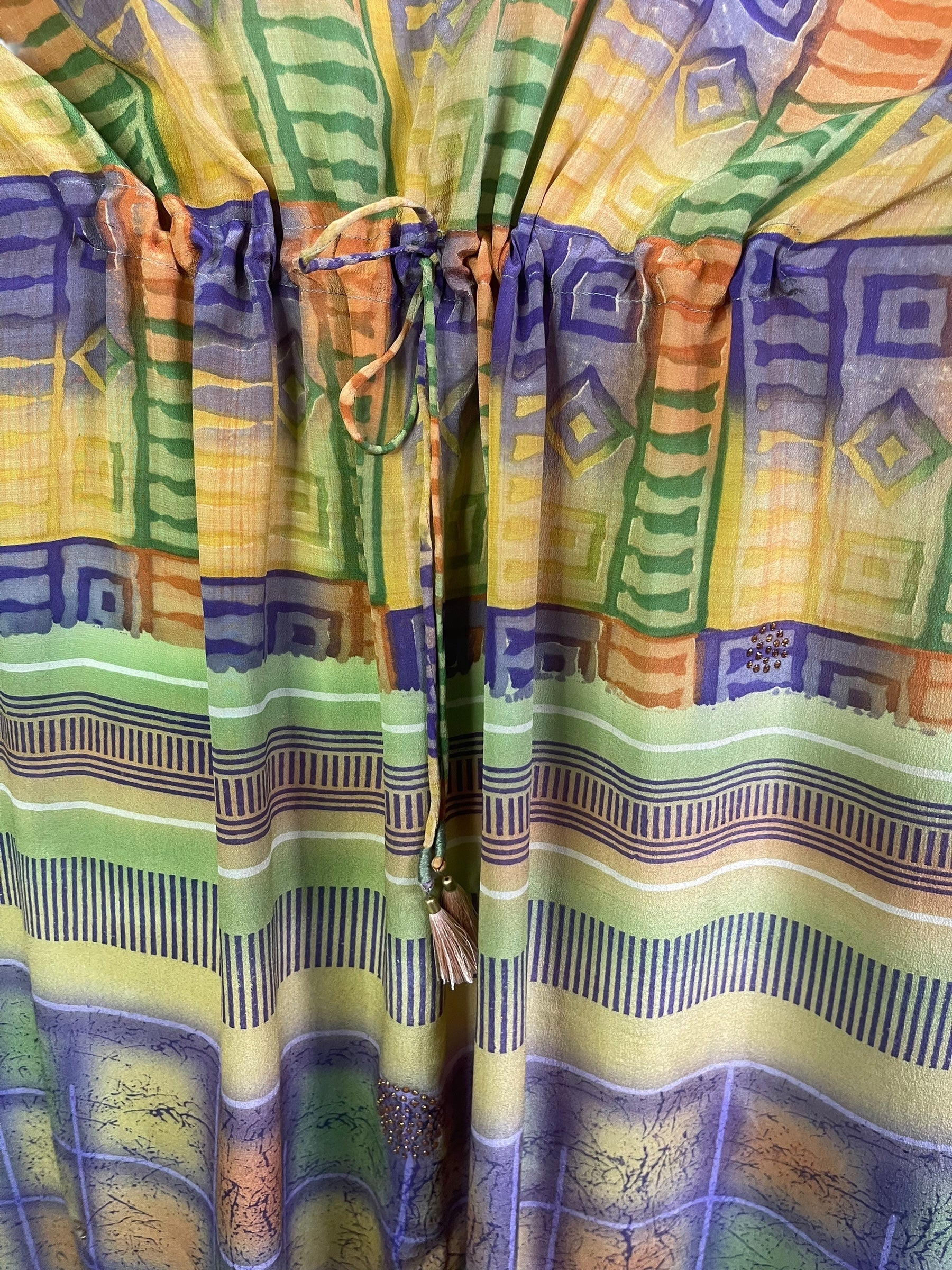 PRC8880 Wabi Sabi Pure Silk Maxi Kaftan