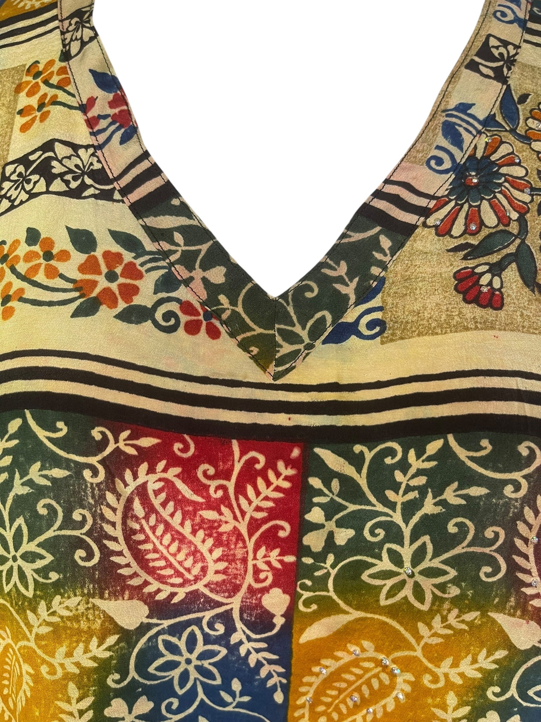 PRC7601 Wabi Sabi Pure Silk Long Tunic with Side Ties