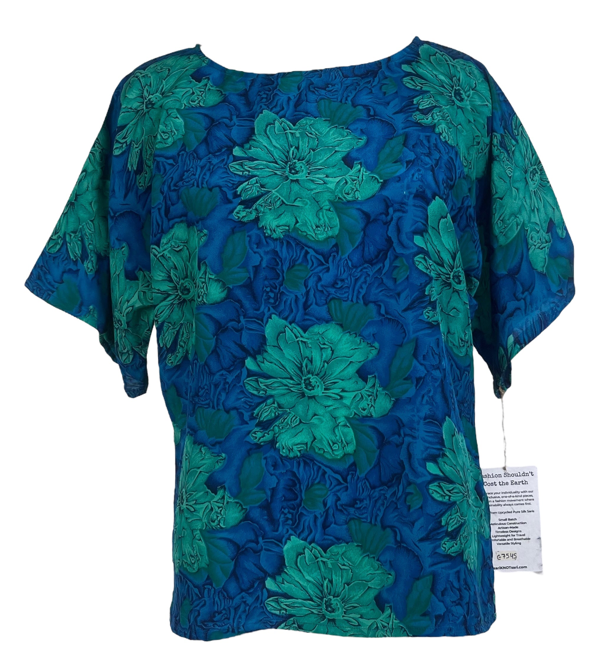 PRC7545 Avatar Pure Silk Side Slit Top