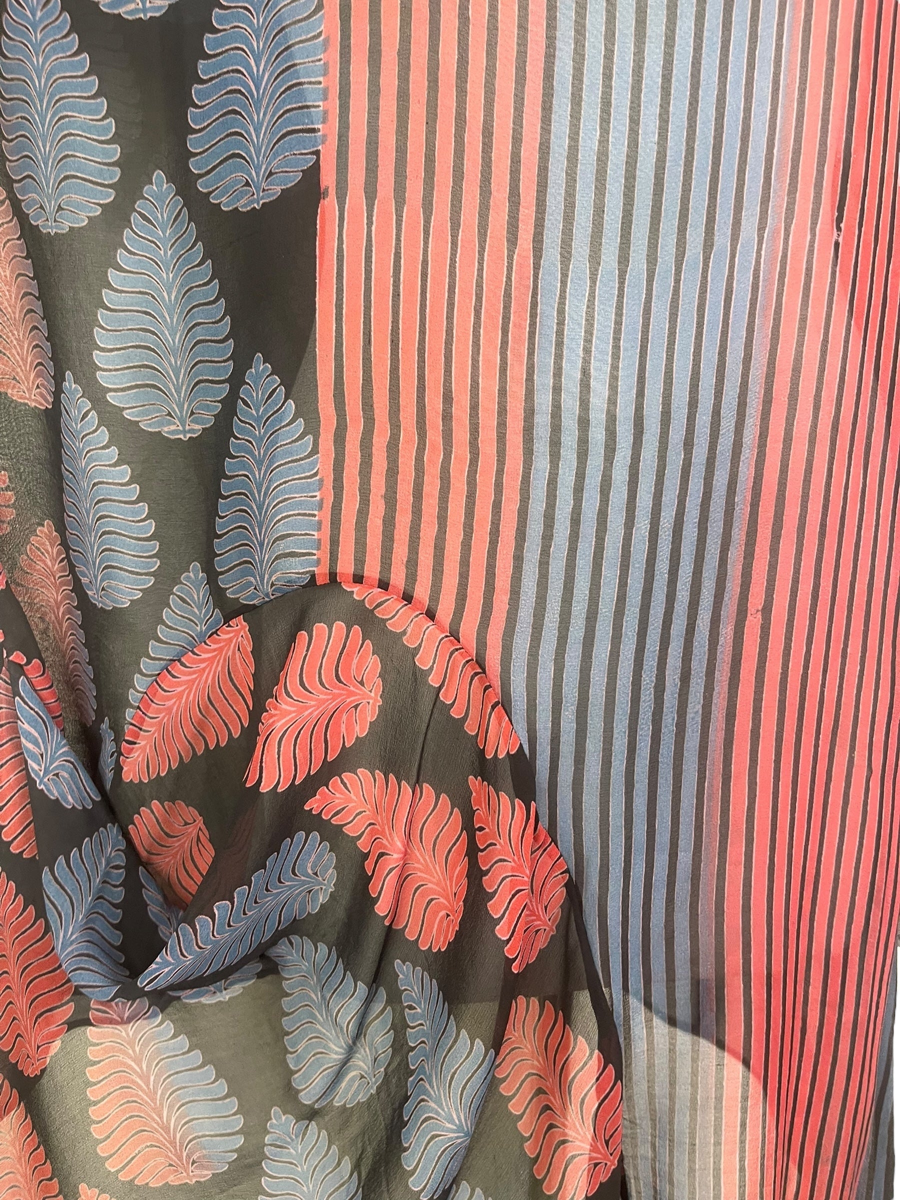 PRG7962 Sheer Avatar Pure Silk Self Pocket Tunic Dress