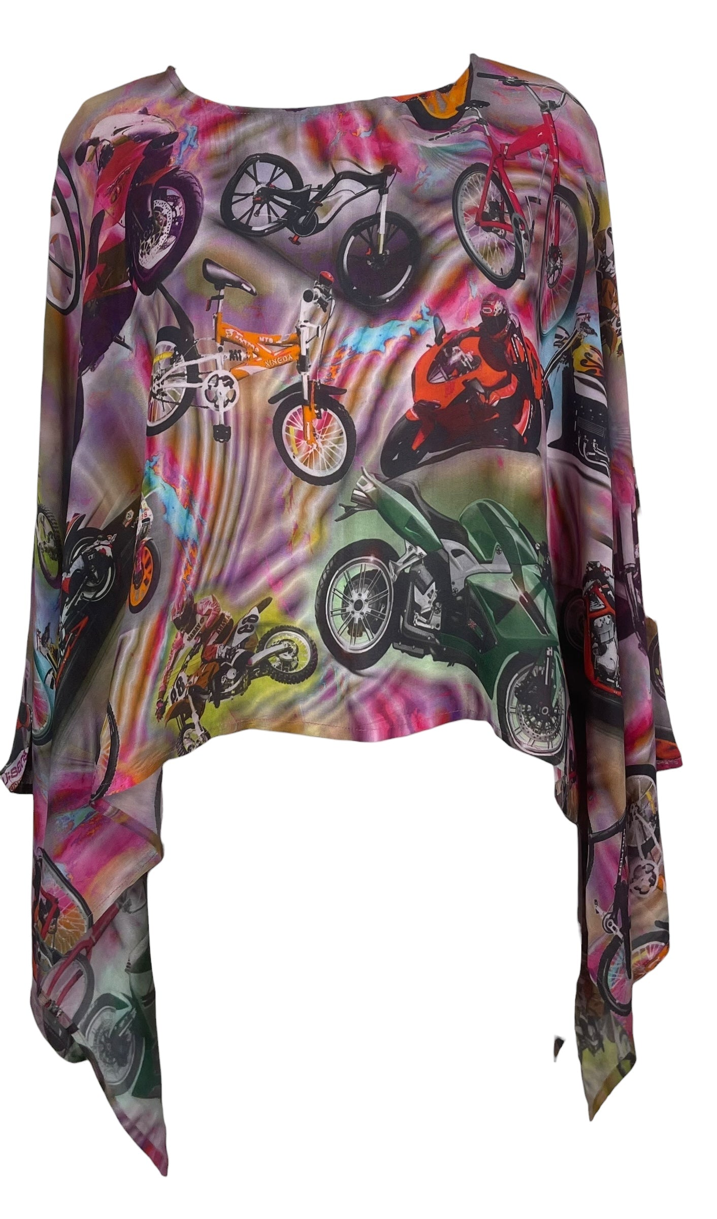 PREVIEW PRG8629A  Sheer Avatar Pure Silk Capelet Poncho by FEBRUARY2026 – Handmade ethical Poncho from sariKNOTsari using upcycled silk. Designed in Canada for travel and slow fashion, loved from Toronto to LA to Sydney.