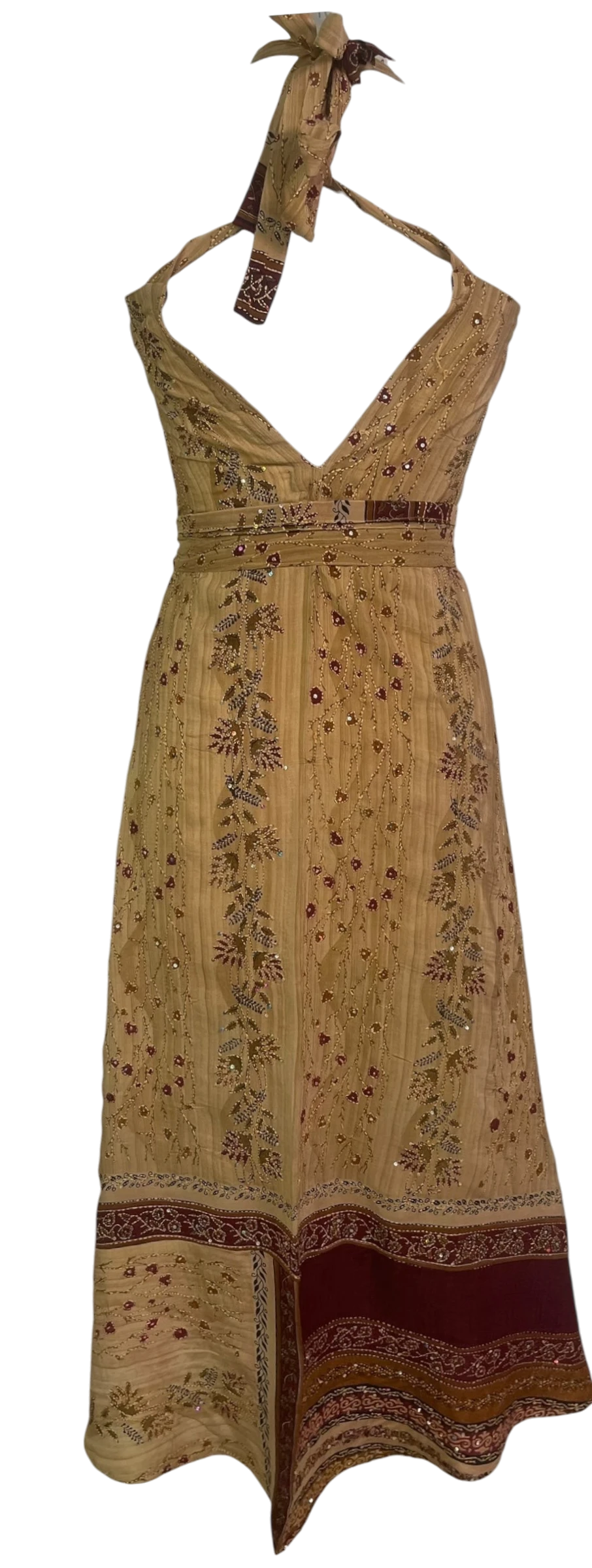 PREVIEW PRC8819  Wabi Sabi Pure Silk Maxi Dress with Belt