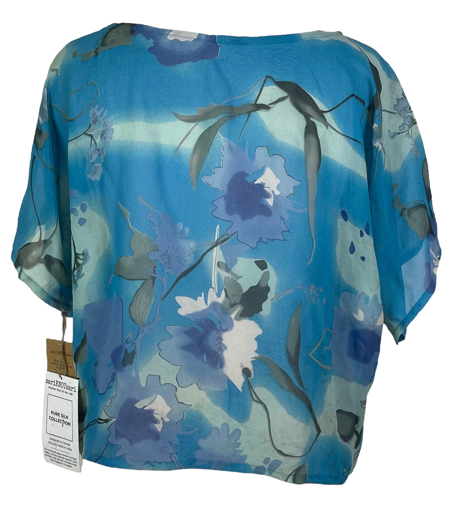 PRG7264 Sheer Wabi Sabi Pure Silk Boxy Top