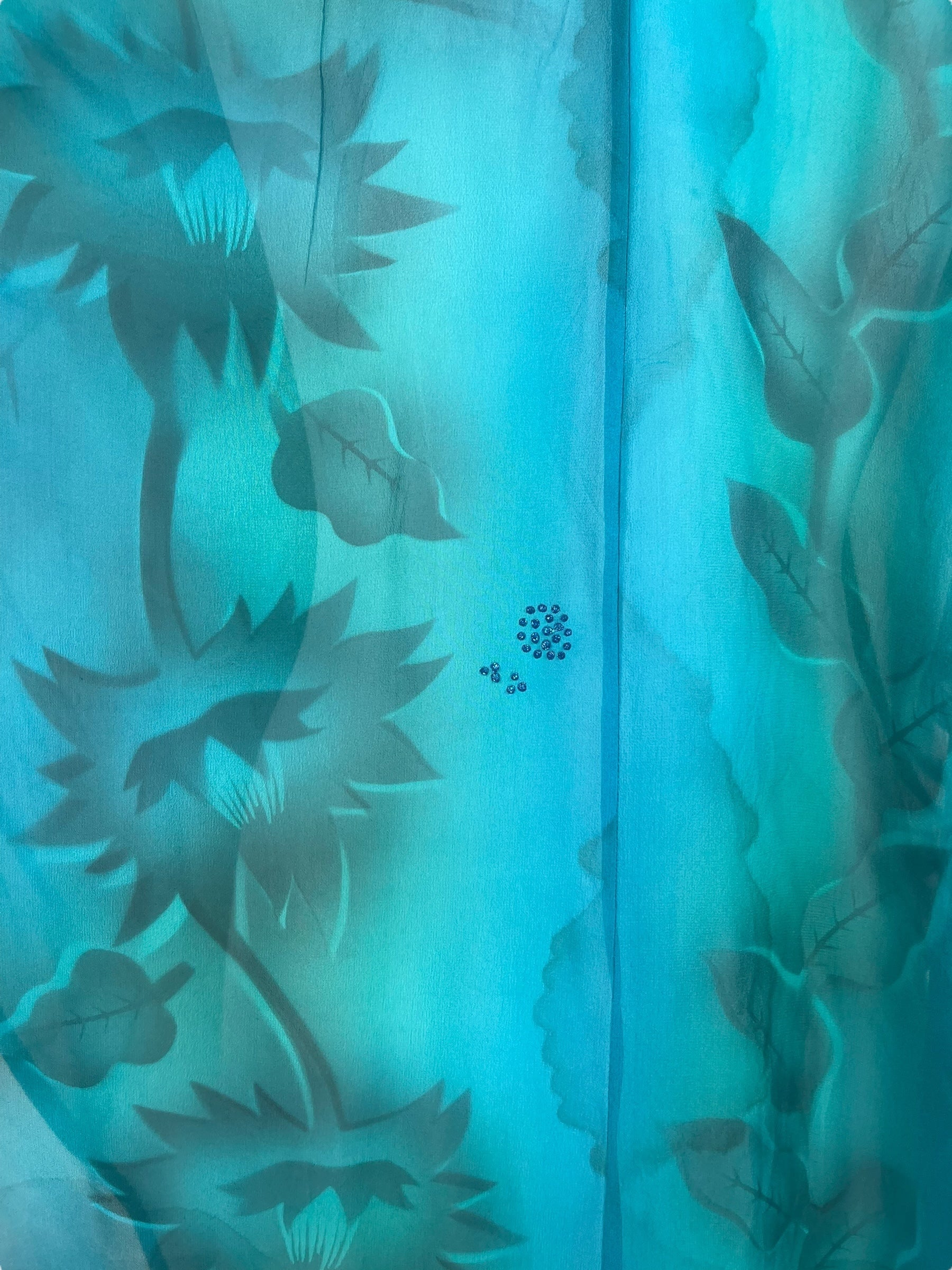 PRG8136 Sheer Avatar Pure Silk Waterfall Top