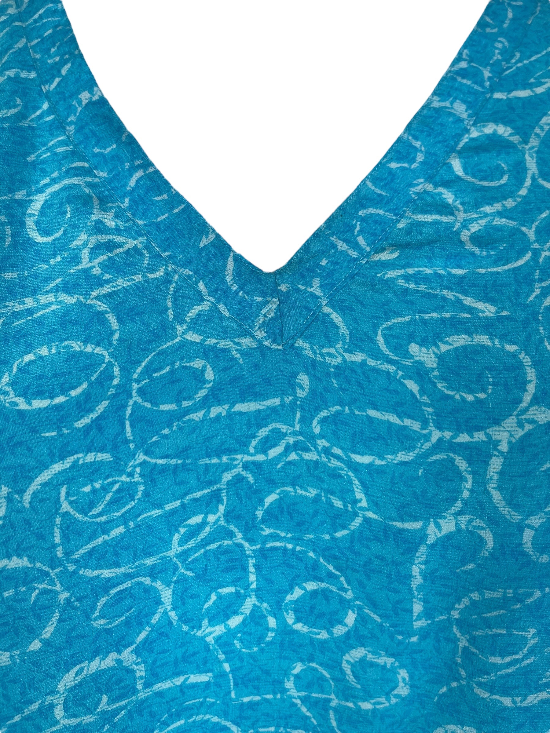 PRC8207 Avatar Pure Silk Long Tunic with Side Ties