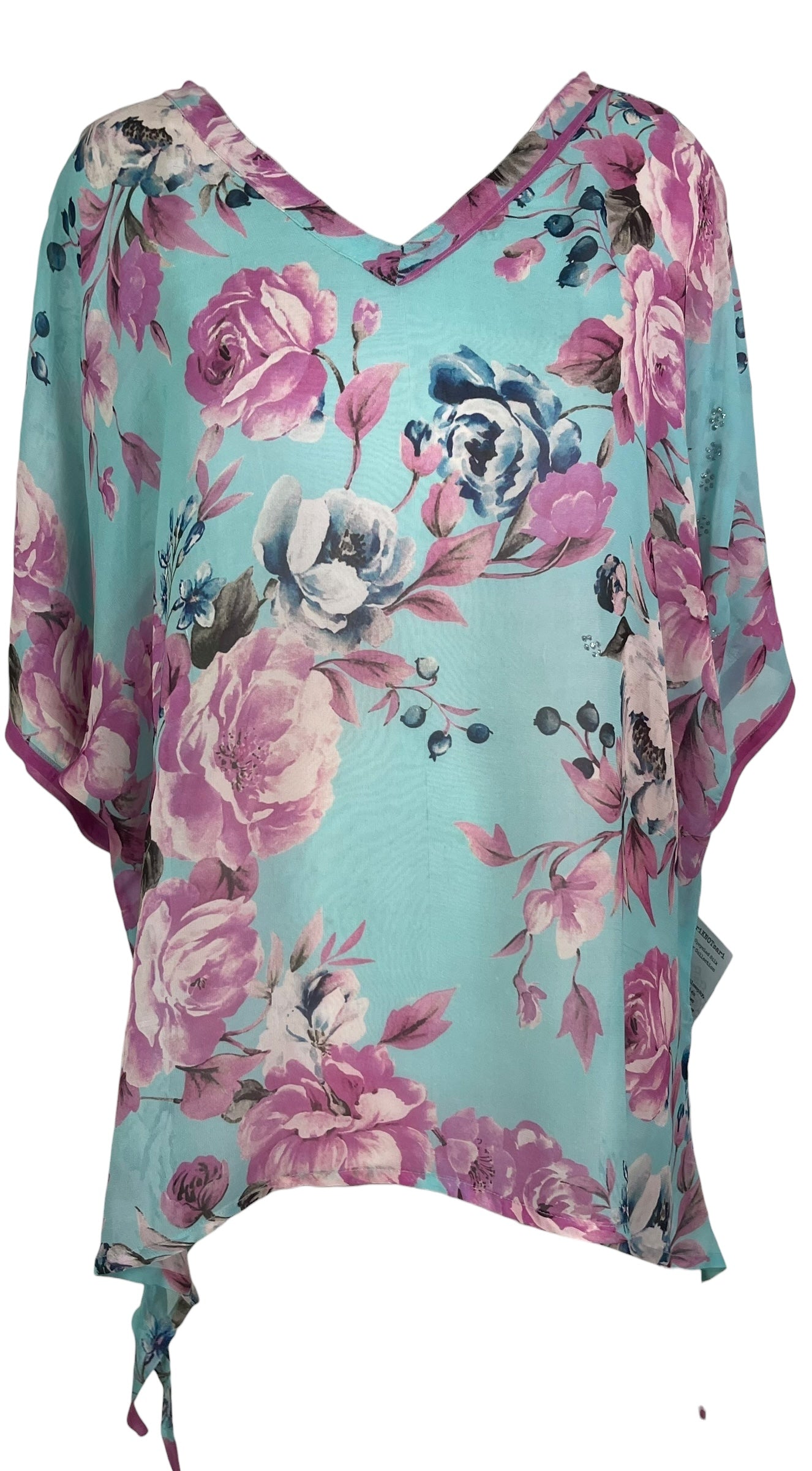 PREVIEW PRG8482 Sheer Avatar Pure Silk Long Tunic with Side Ties