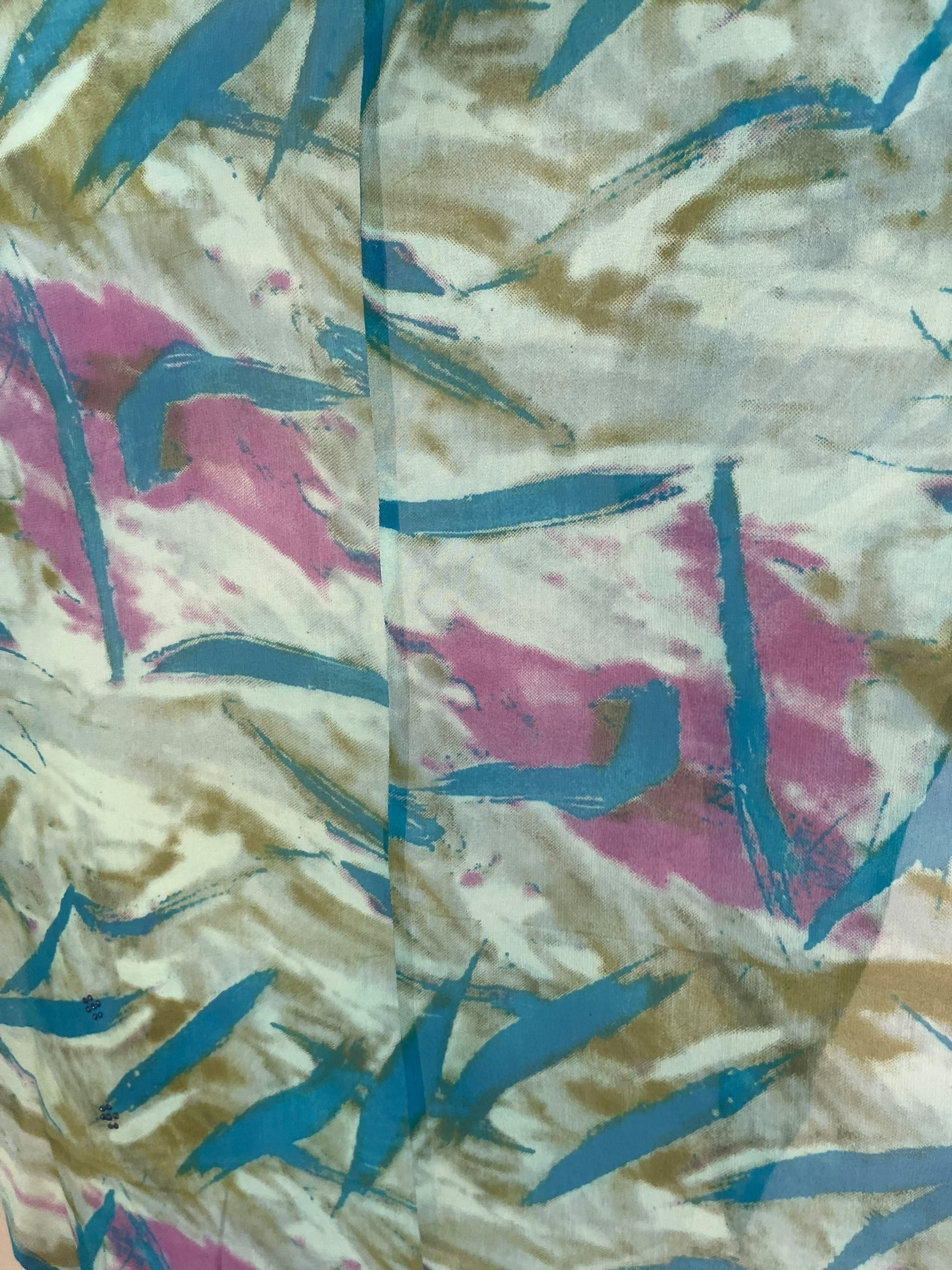 PREVIEW PRG8596 Sheer Avatar Pure Silk Waterfall Top by FEBRUARY2026 – Handmade ethical Waterfall Top from sariKNOTsari using upcycled silk. Designed in Canada for travel and slow fashion, loved from Toronto to LA to Sydney.