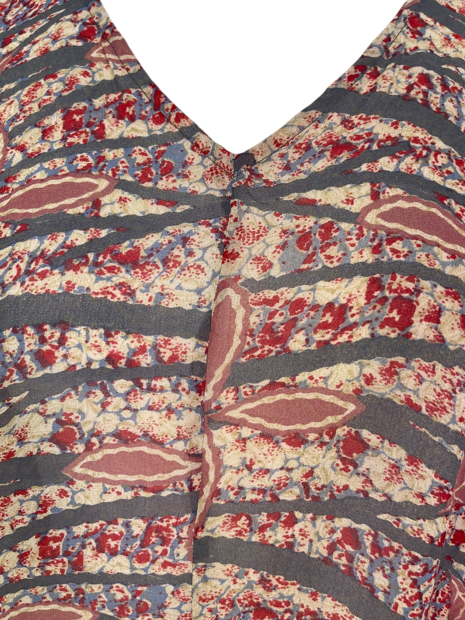 PRG7111 Sheer Avatar Pure Silk Waterfall Top