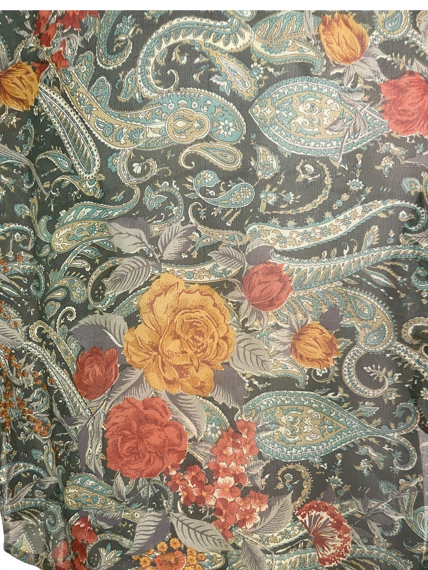 PRG7876 Sheer Avatar Pure Silk Side Slit Top