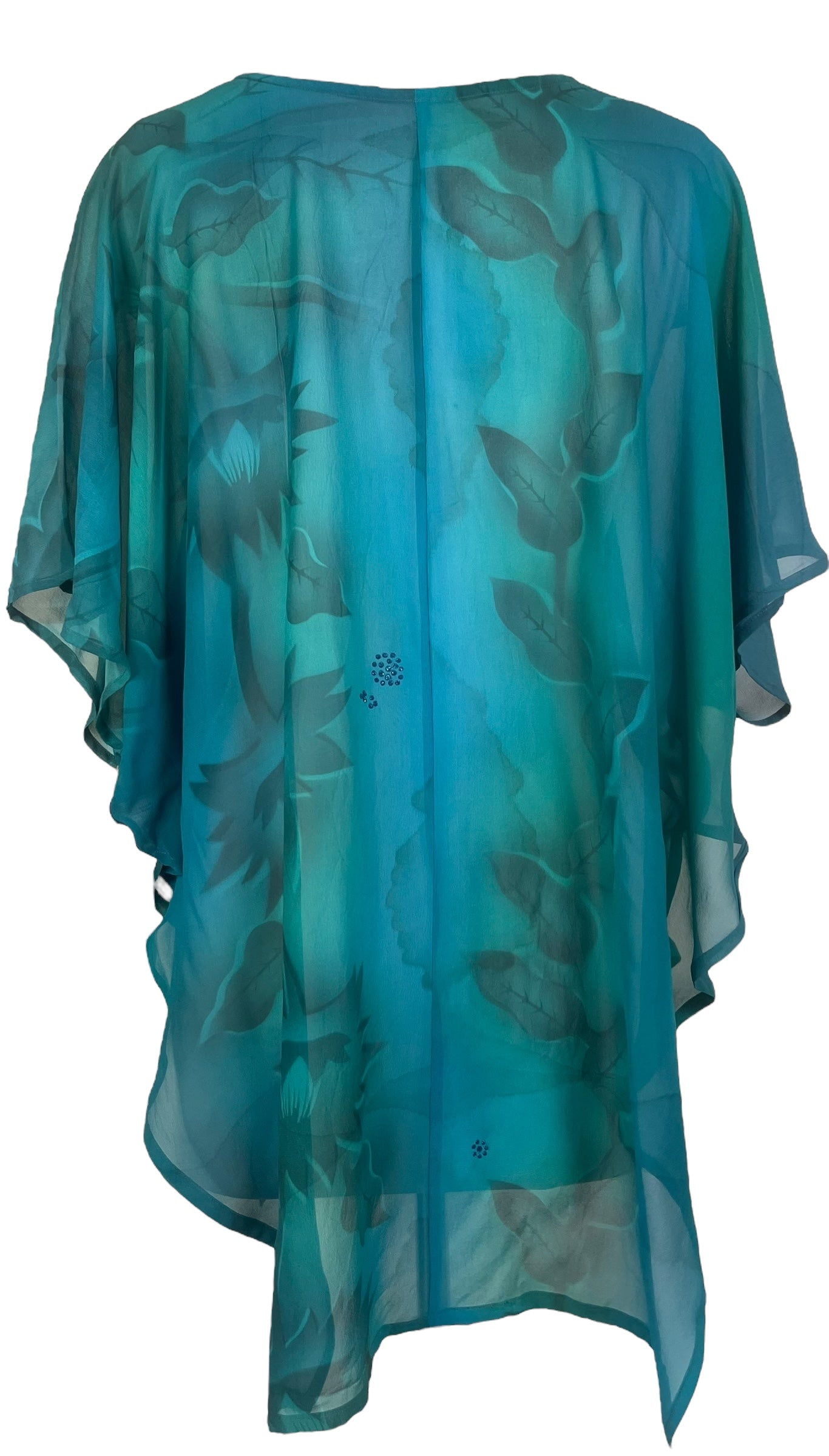 PRG8136 Sheer Avatar Pure Silk Waterfall Top