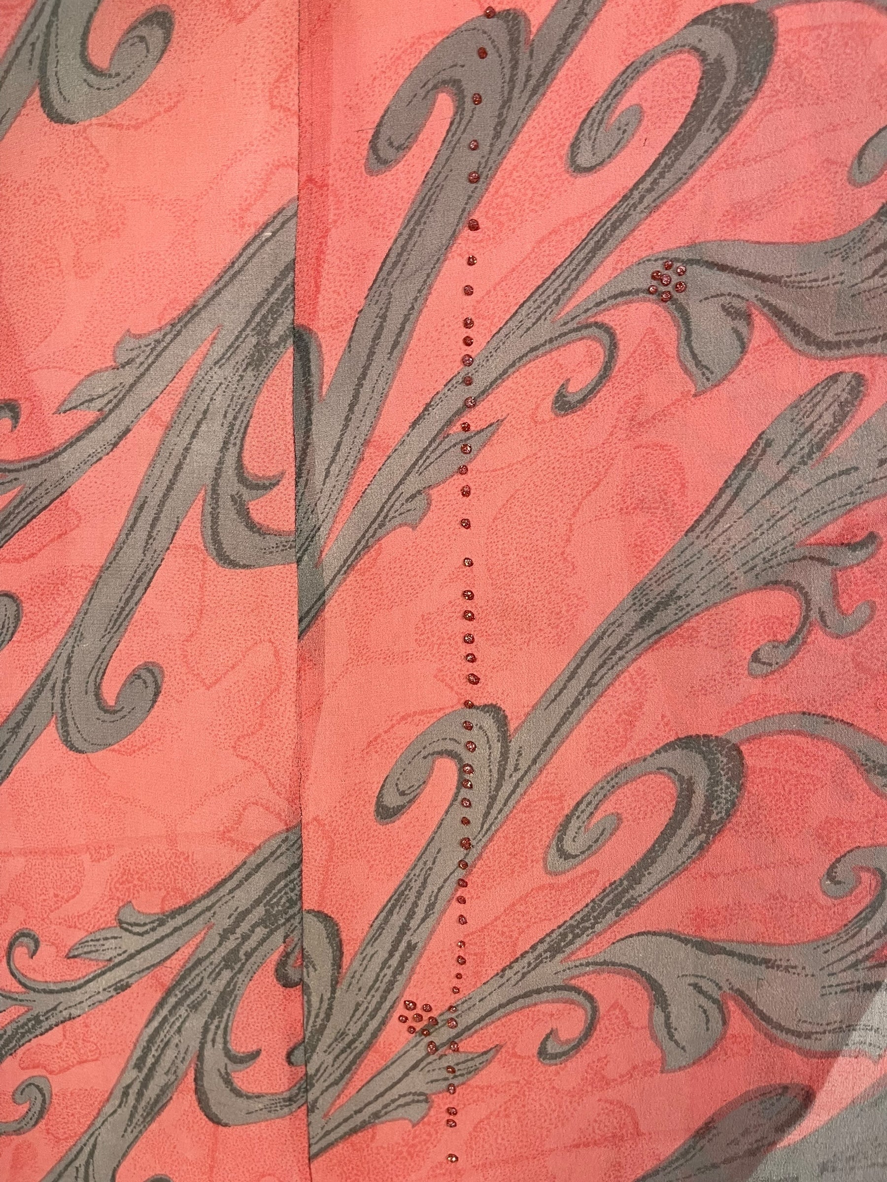 PRG7263 Sheer Avatar Pure Silk Waterfall Top